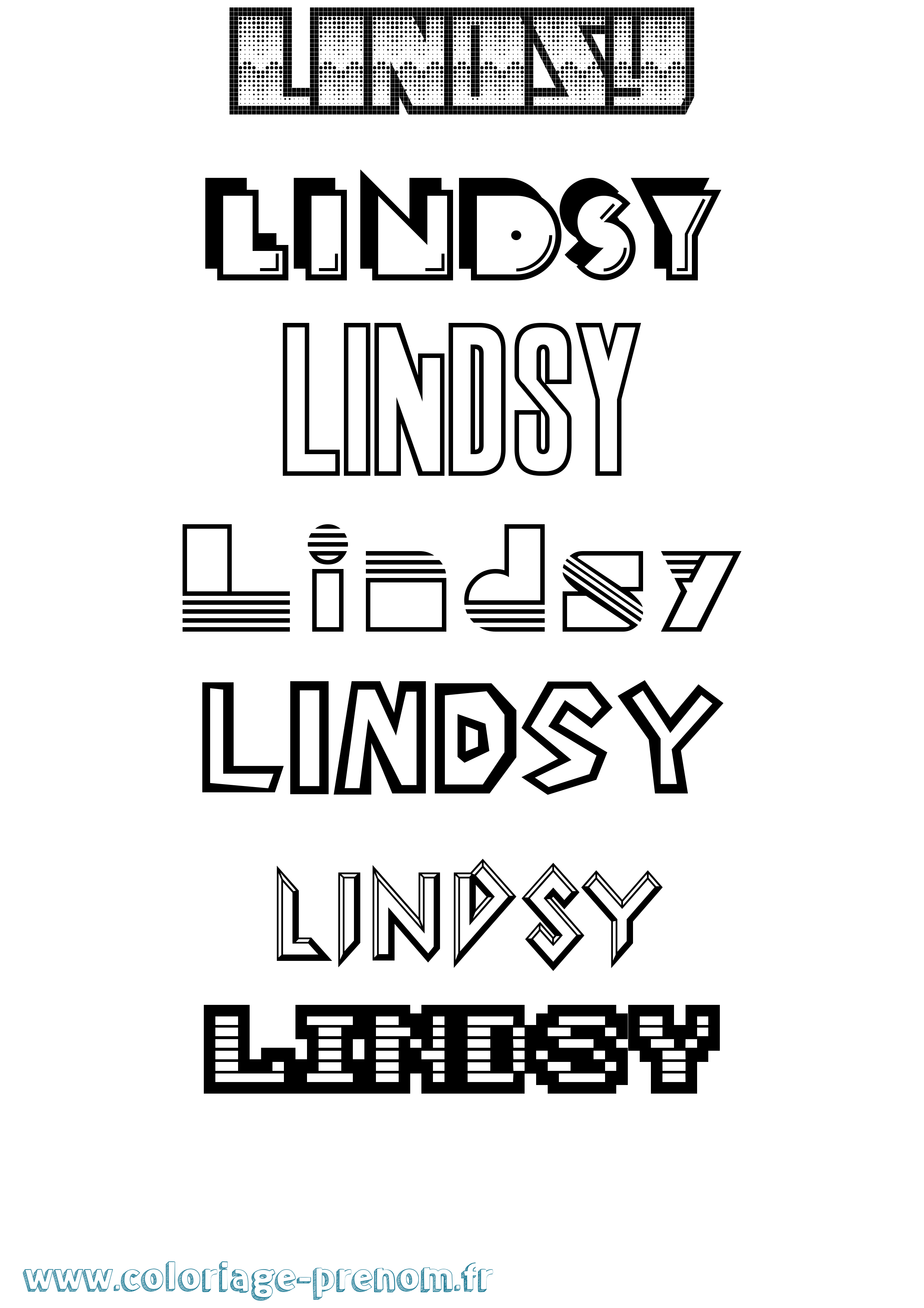Coloriage Lindsy Jeux Vidéos Coloriage prénom Lindsy Jeux Vidéos