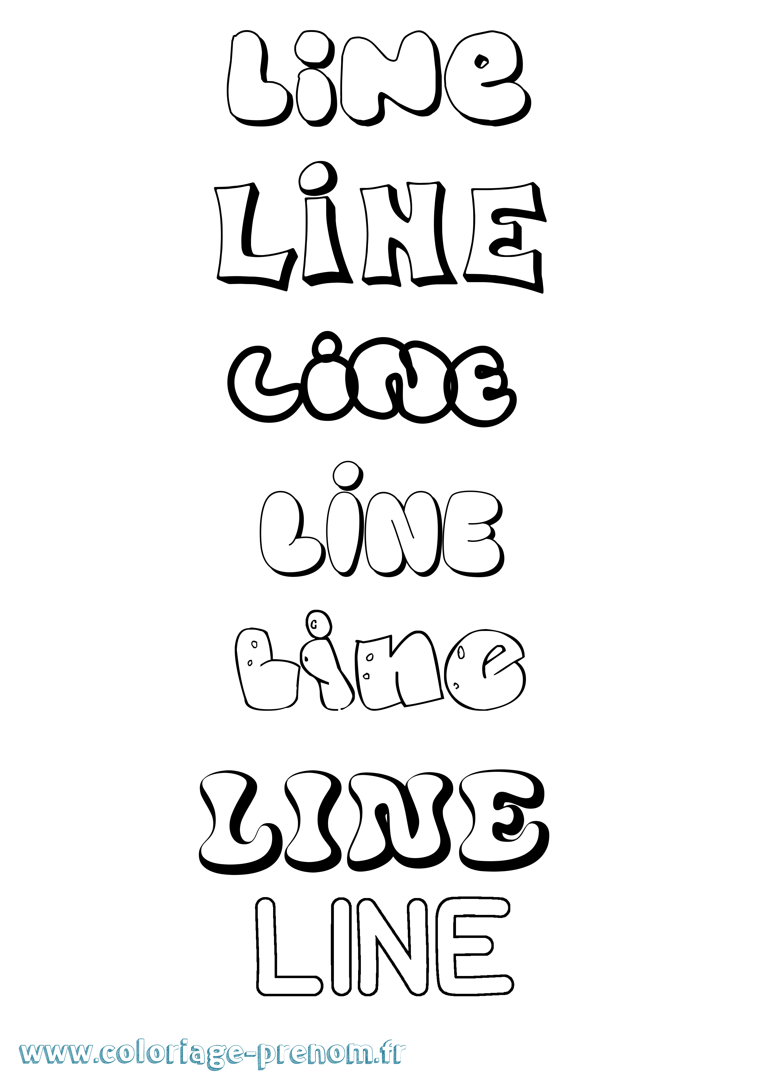 Coloriage Line Coloriage prénom Line