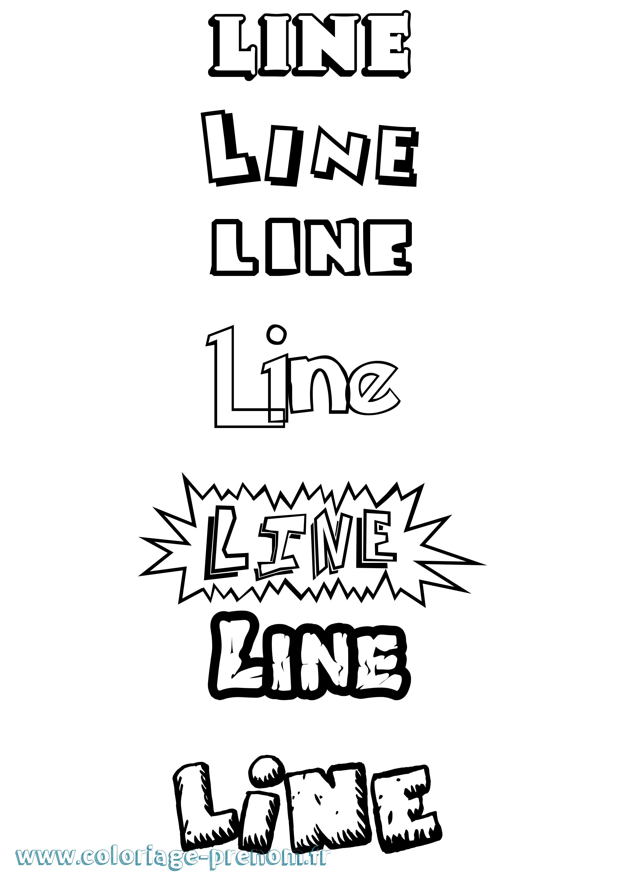 Coloriage Line Coloriage prénom Line