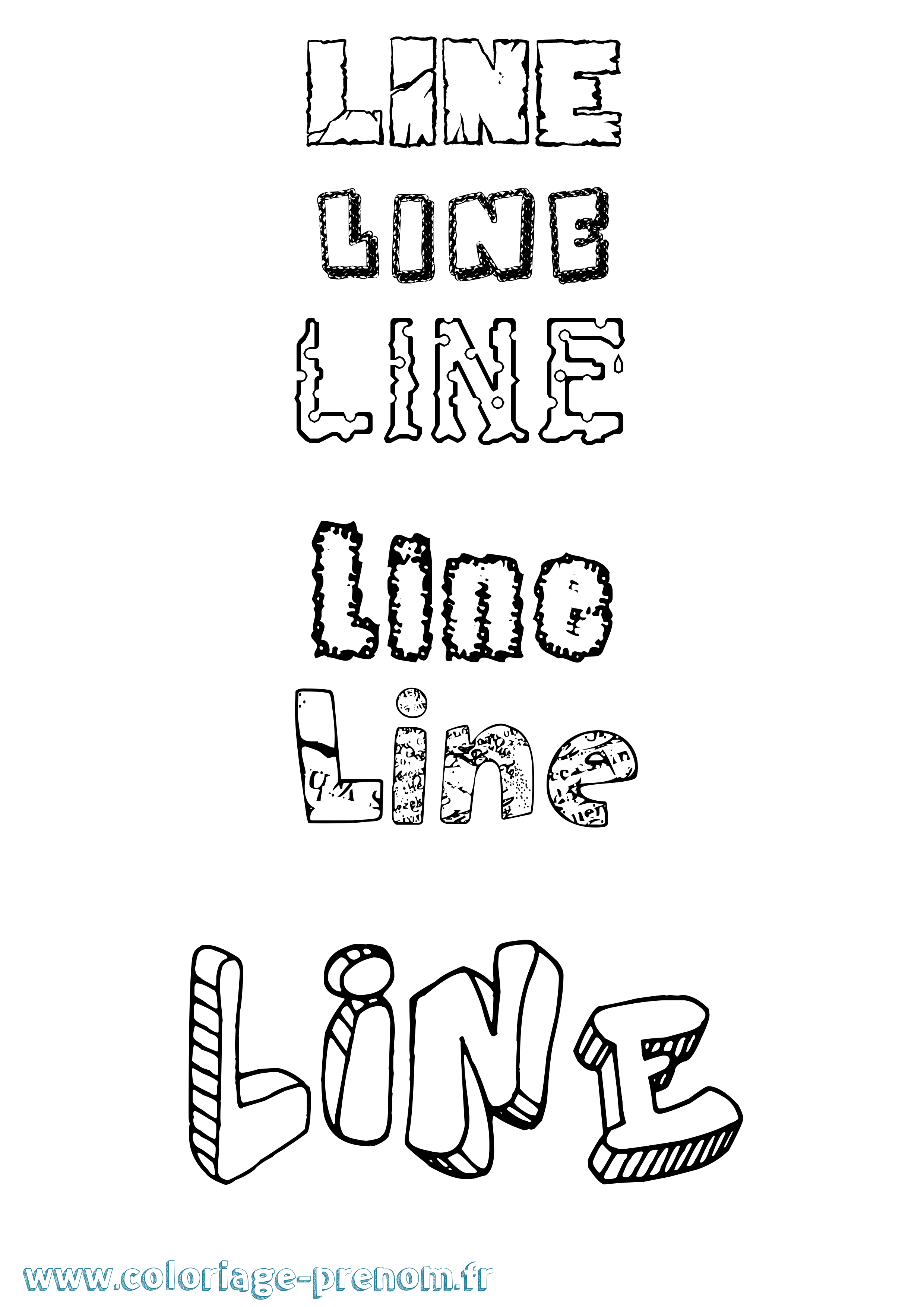 Coloriage Line Coloriage prénom Line