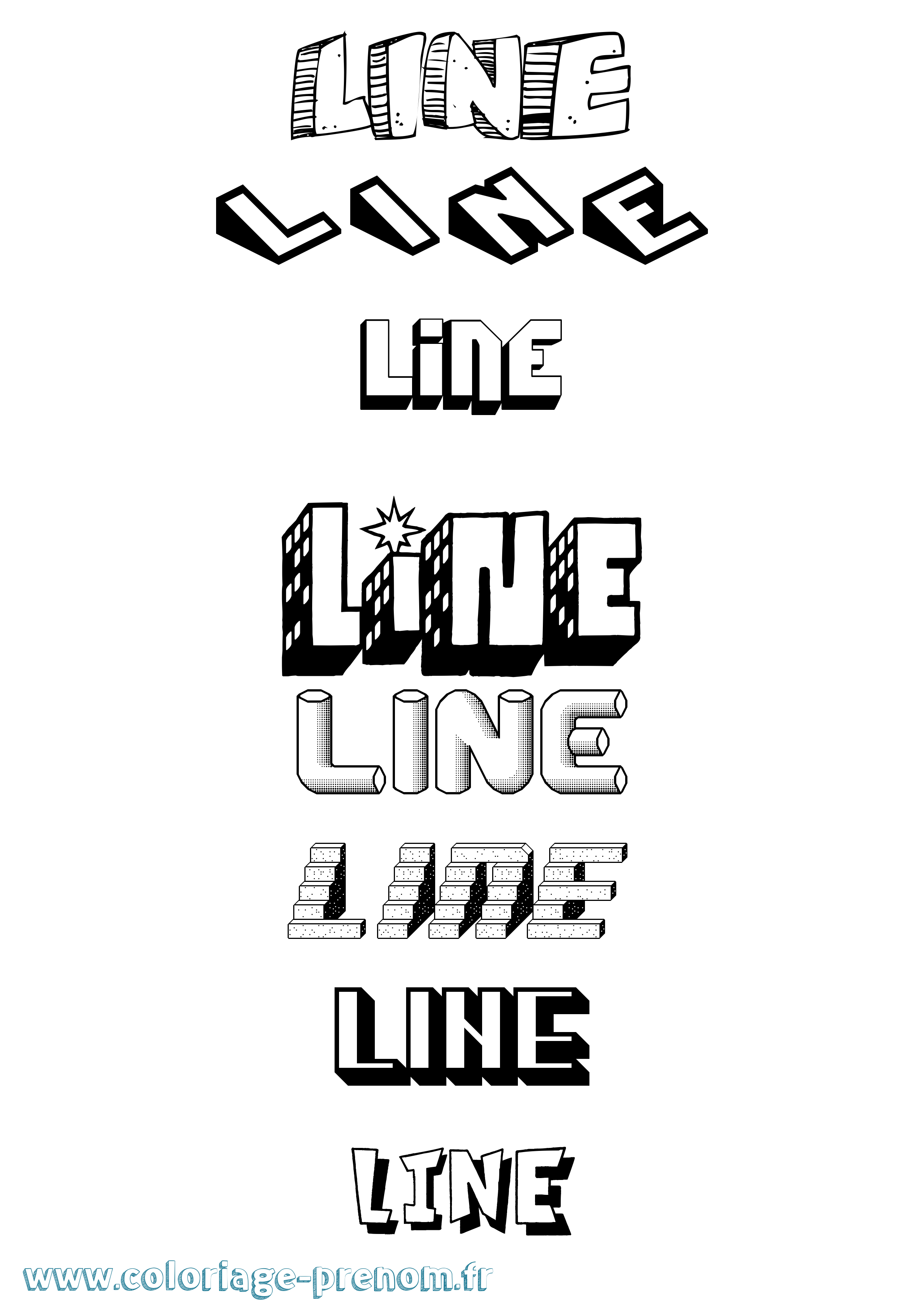 Coloriage Line Coloriage prénom Line