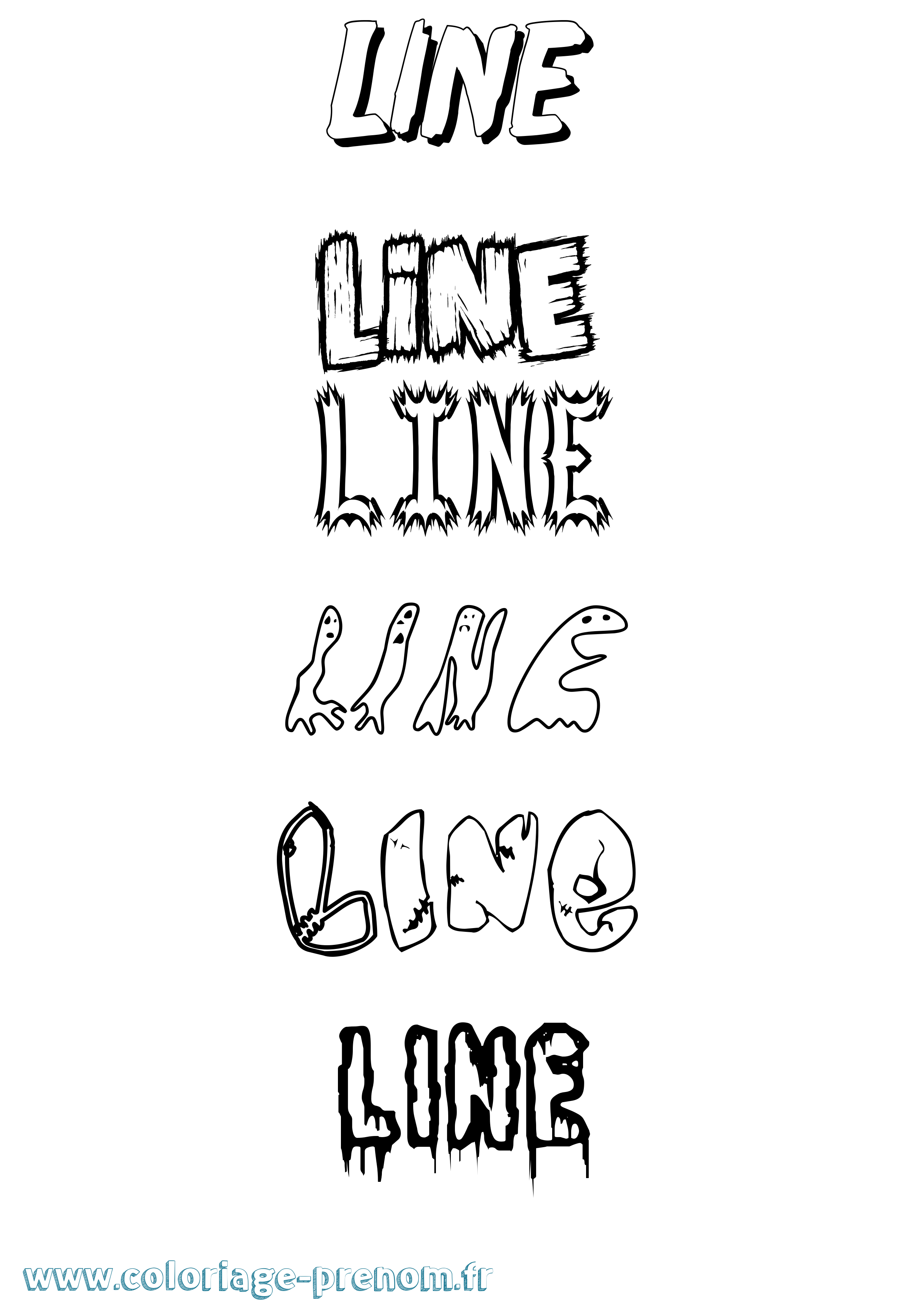 Coloriage Line Coloriage prénom Line