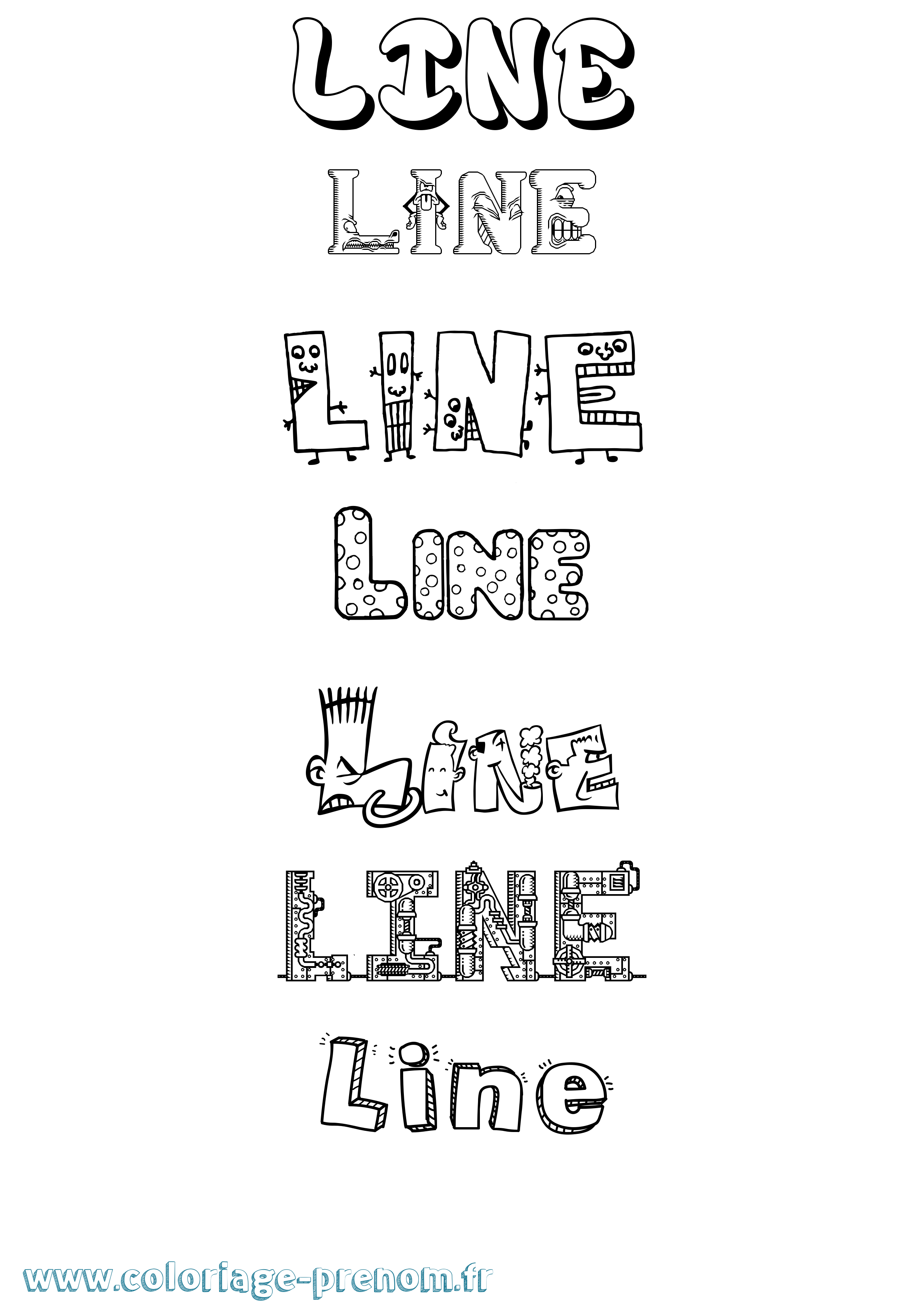 Coloriage Line Coloriage prénom Line