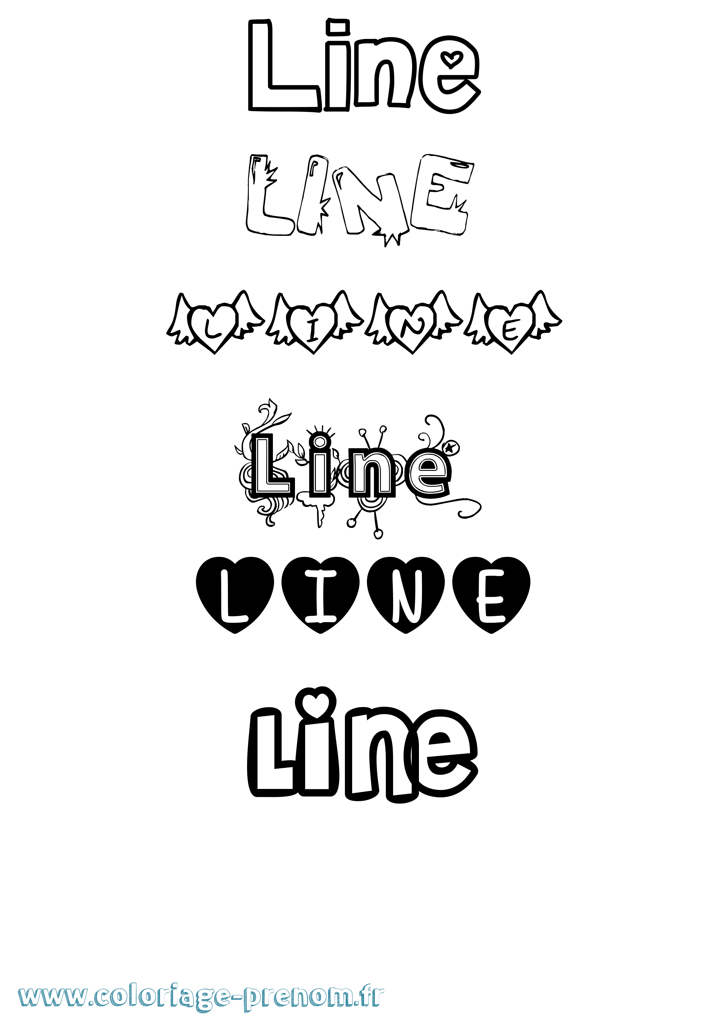 Coloriage Line Coloriage prénom Line