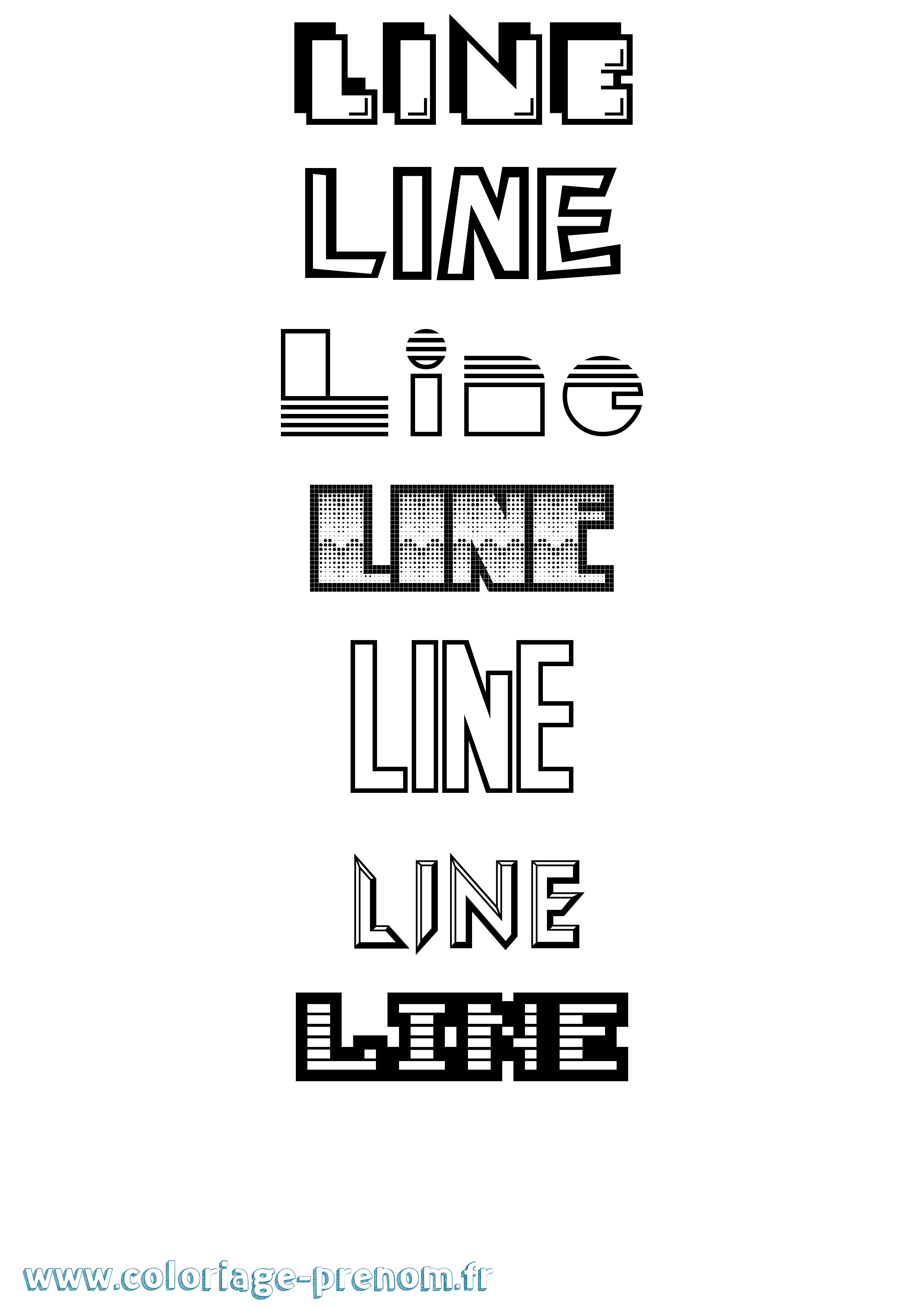 Coloriage Line Coloriage prénom Line