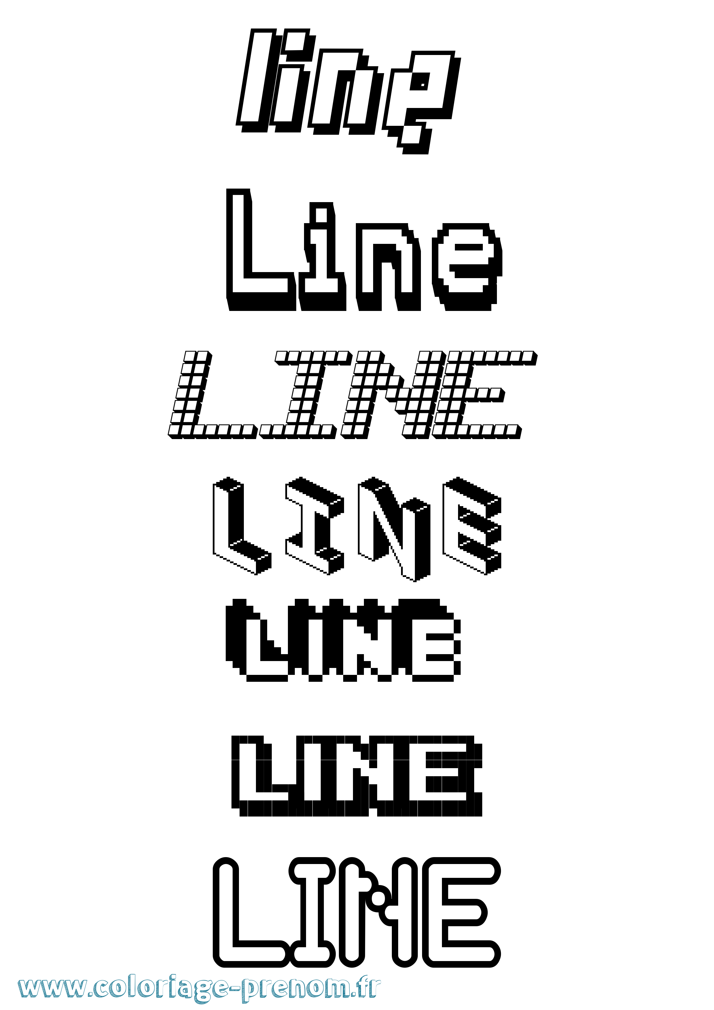 Coloriage Line Coloriage prénom Line