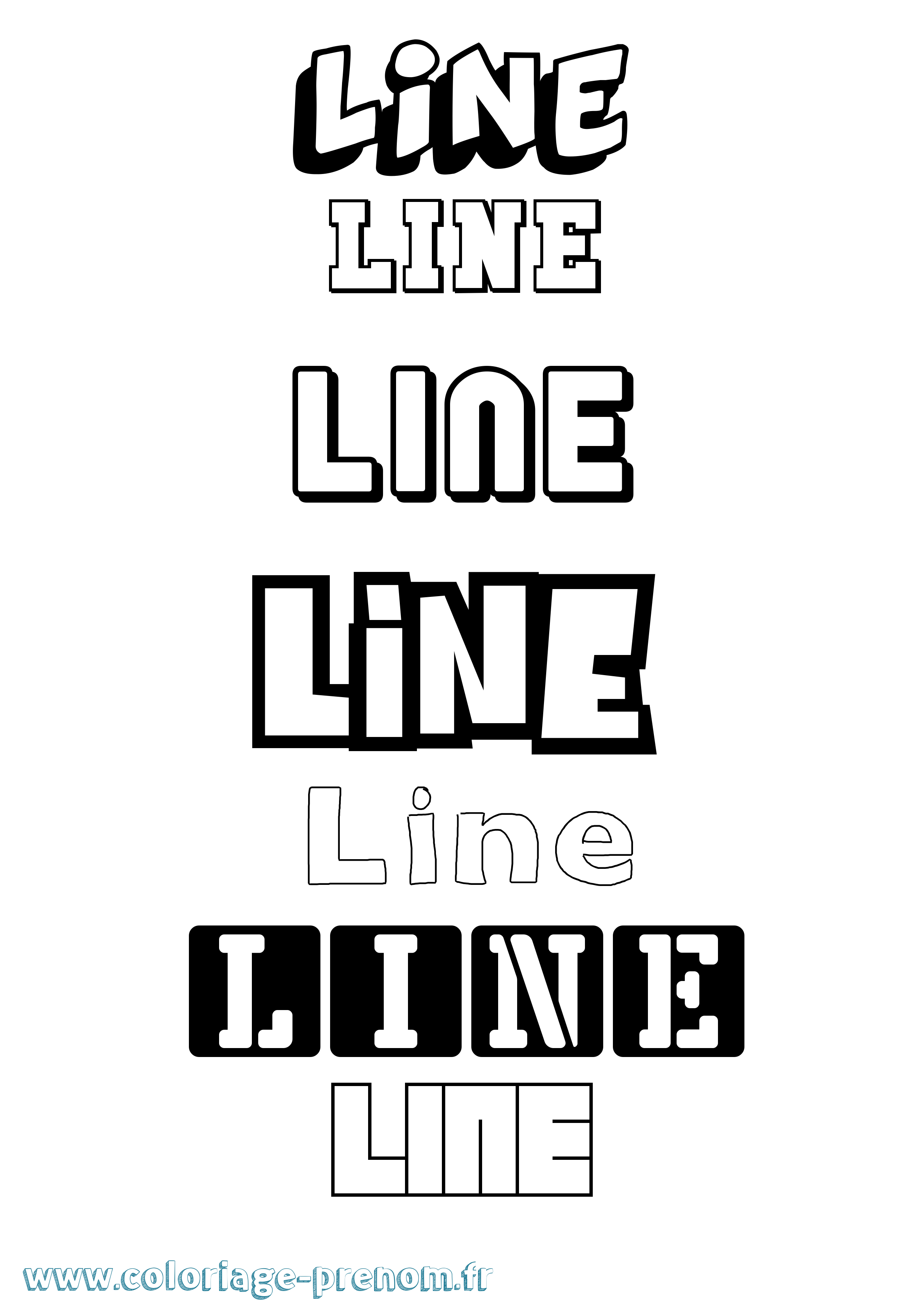 Coloriage Line Coloriage prénom Line