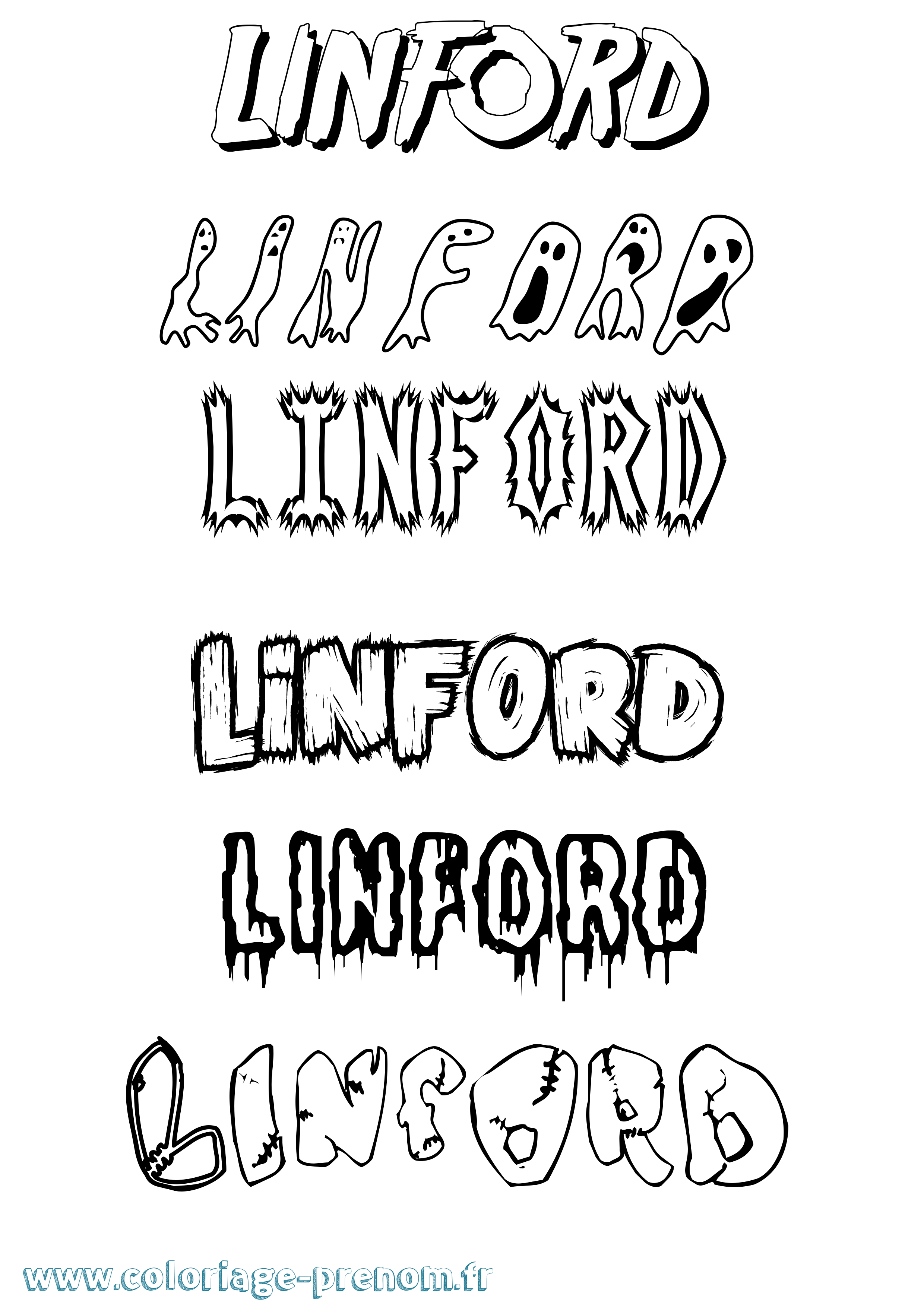 Coloriage Linford Frisson Coloriage prénom Linford Frisson