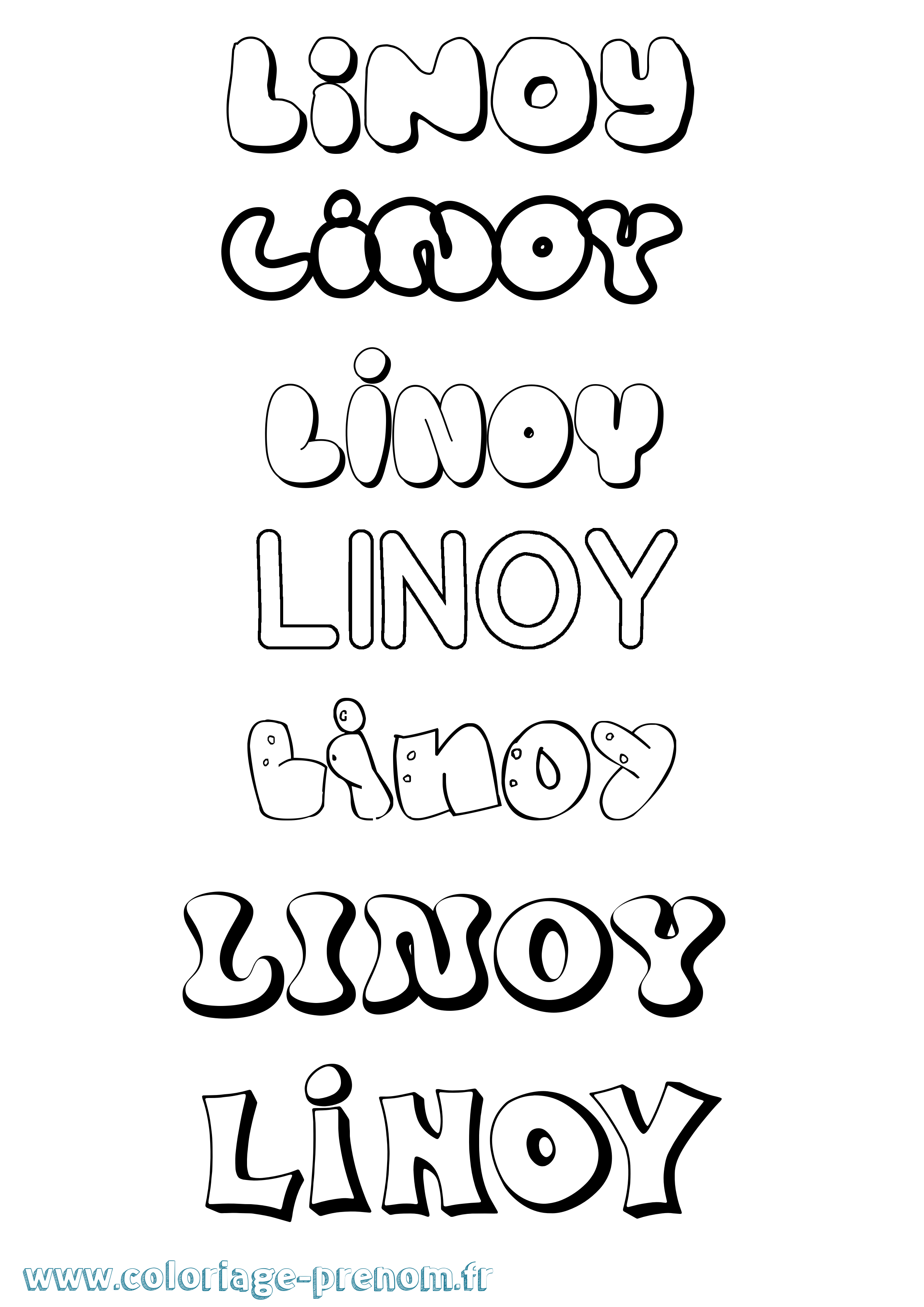 Coloriage Linoy Bubble Coloriage prénom Linoy Bubble