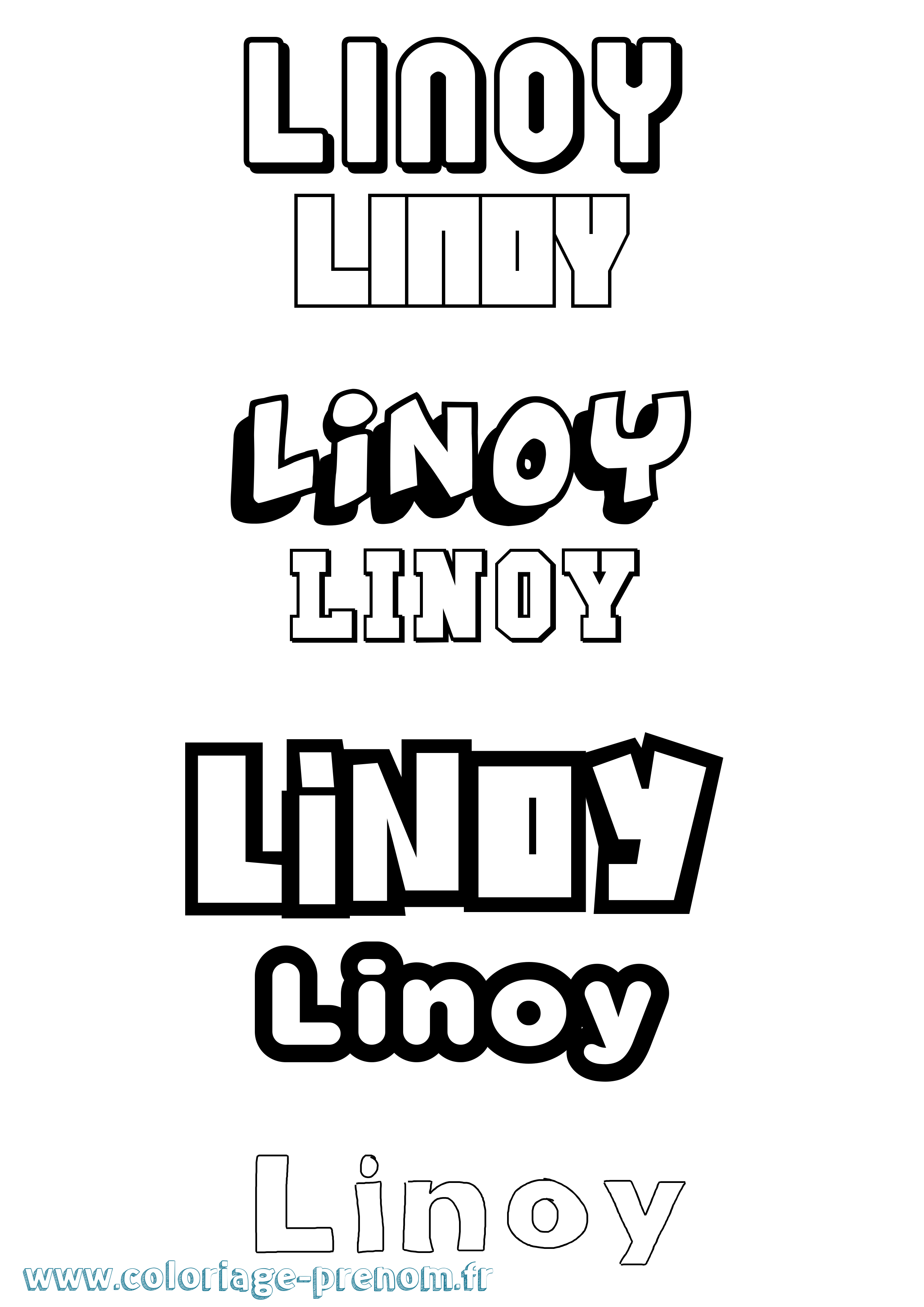 Coloriage Linoy Simple Coloriage prénom Linoy Simple
