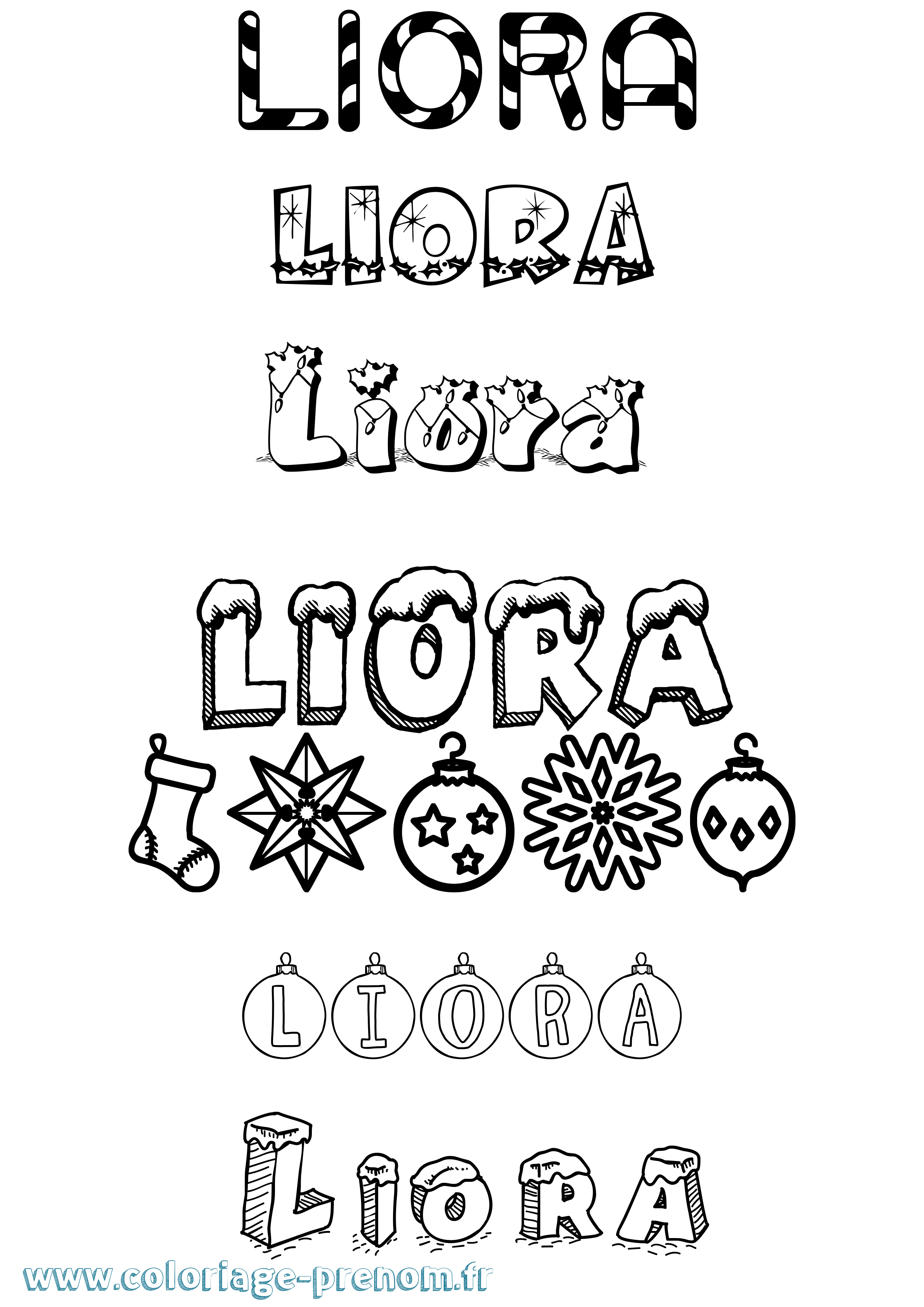 Coloriage Liora Coloriage prénom Liora