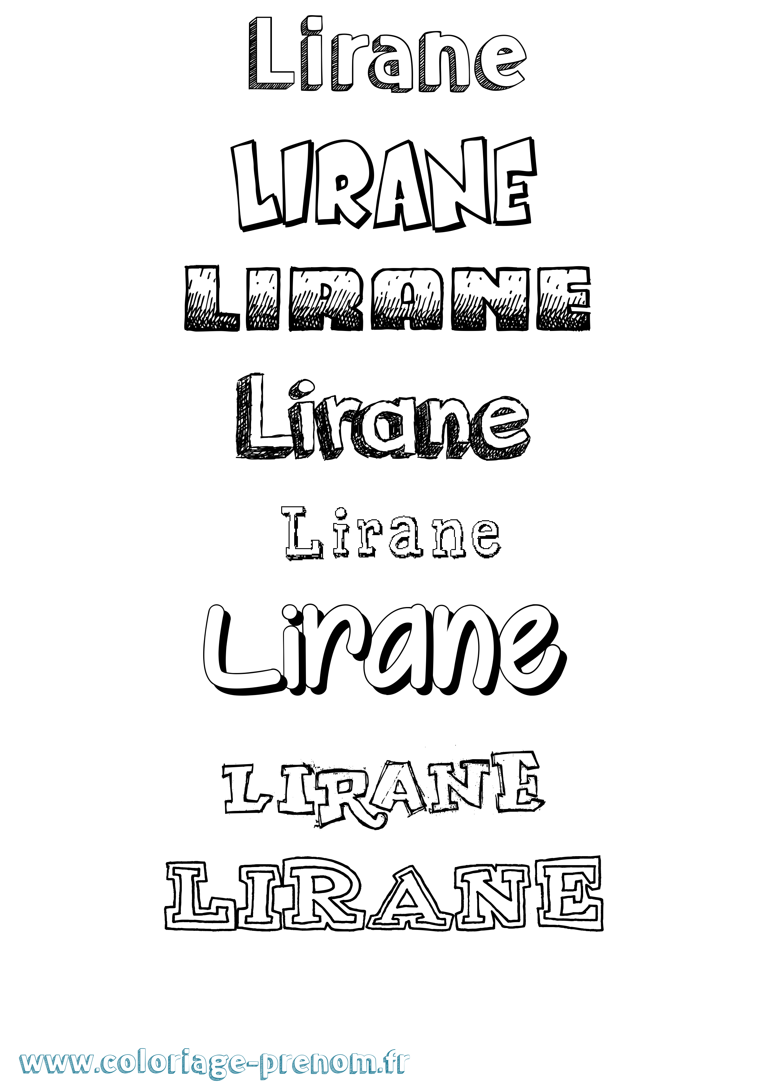 Coloriage Lirane Dessiné Coloriage prénom Lirane Dessiné