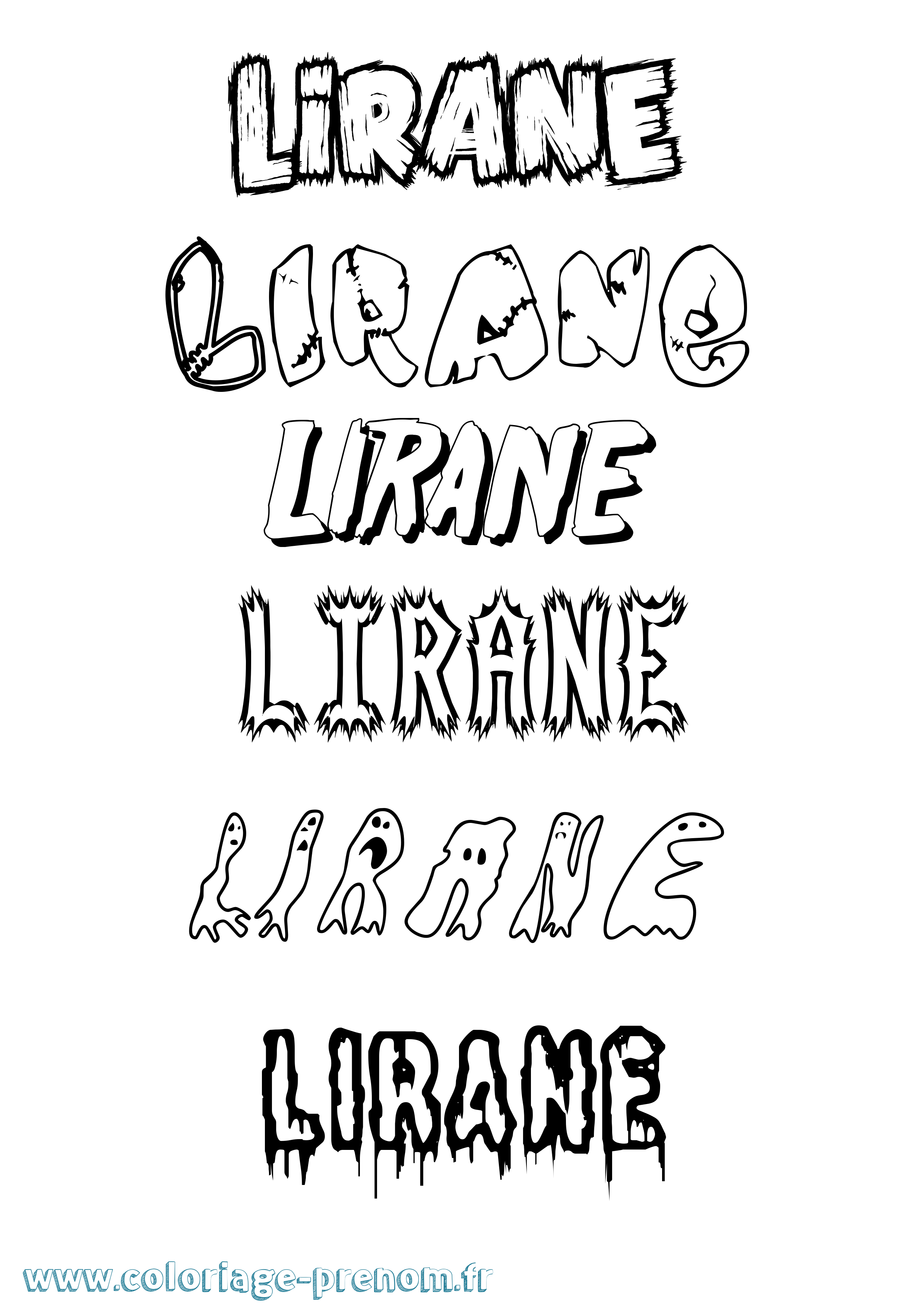 Coloriage Lirane Frisson Coloriage prénom Lirane Frisson