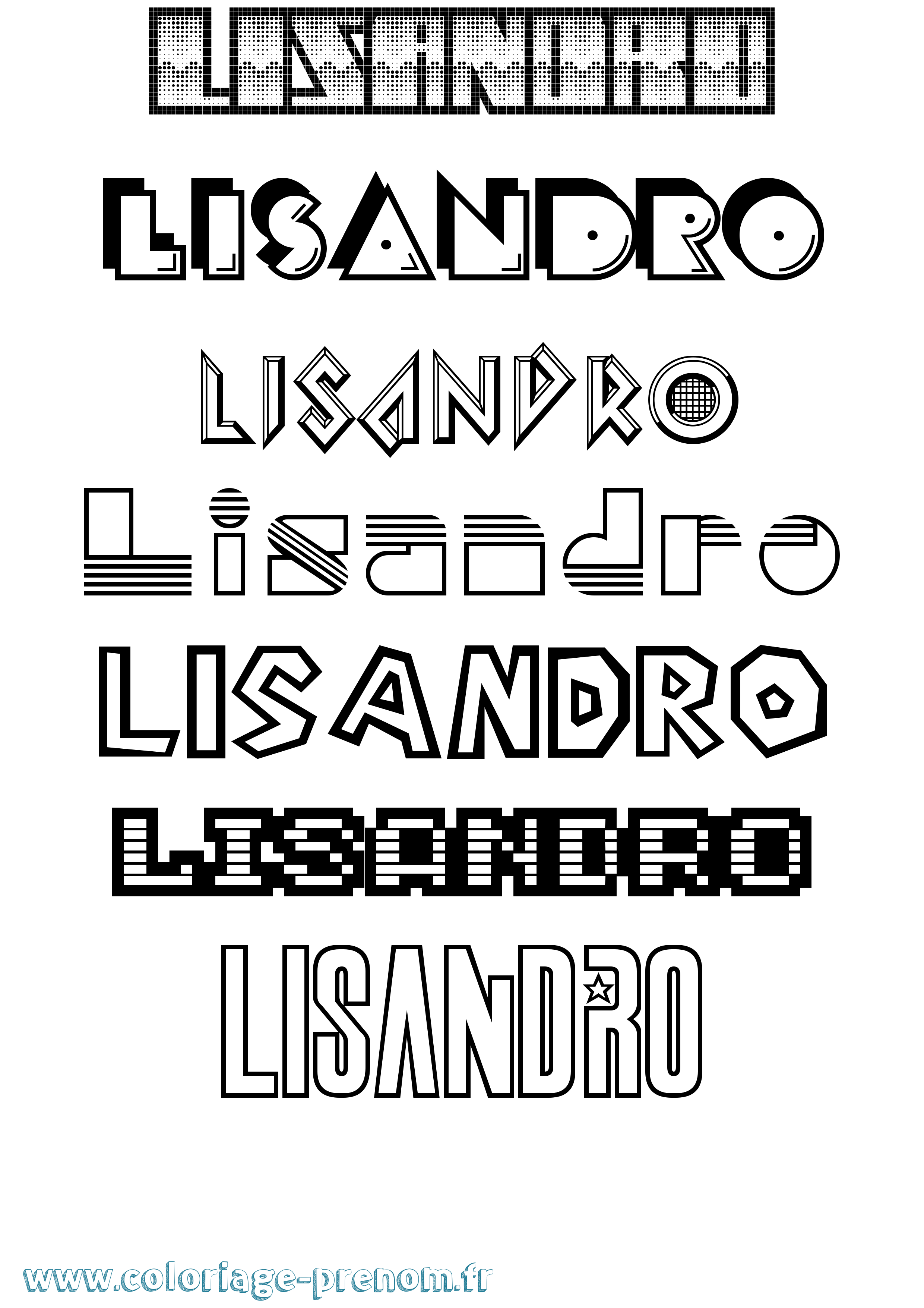 Coloriage Lisandro Jeux Vidéos Coloriage prénom Lisandro Jeux Vidéos