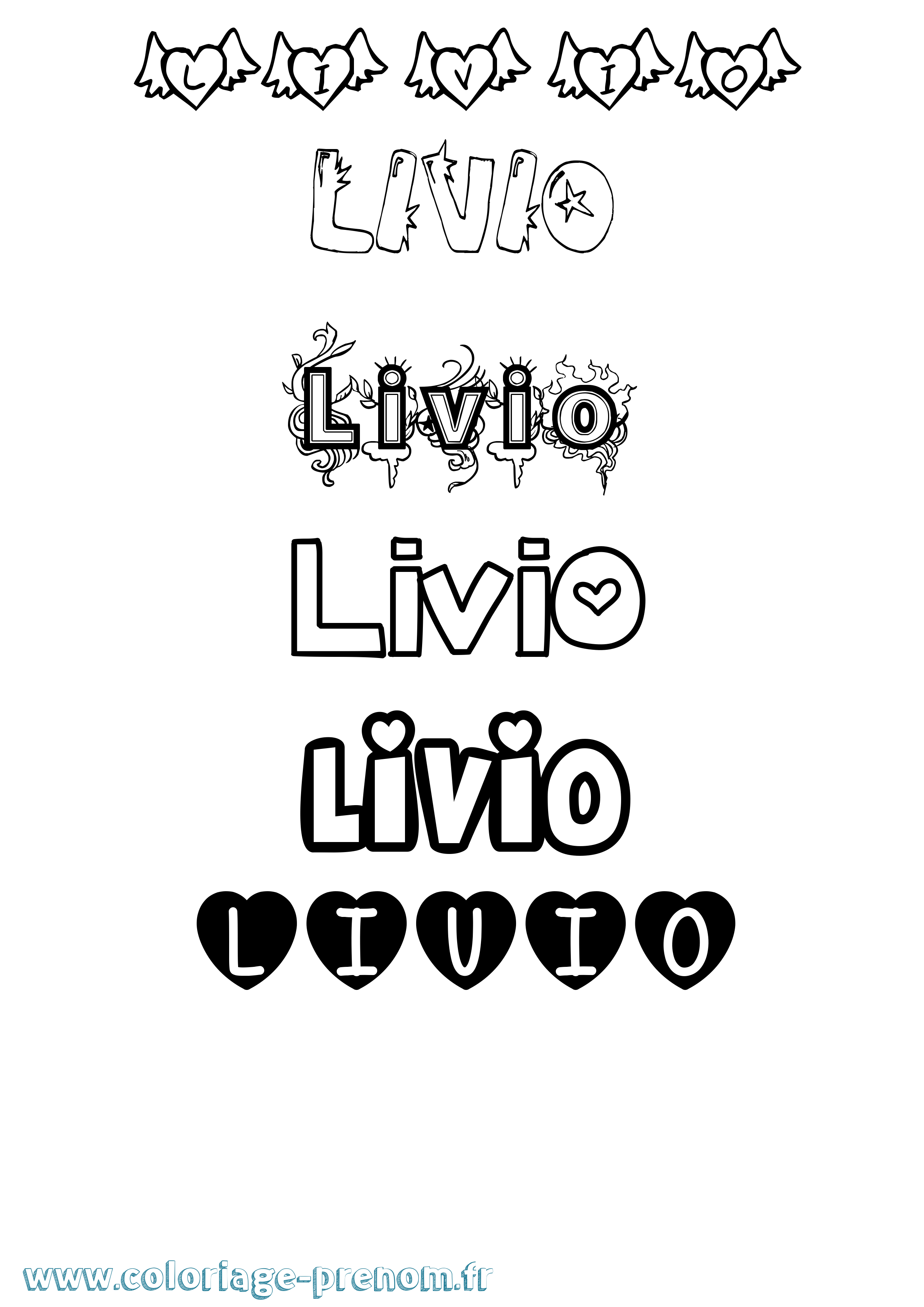 Coloriage Livio Coloriage prénom Livio
