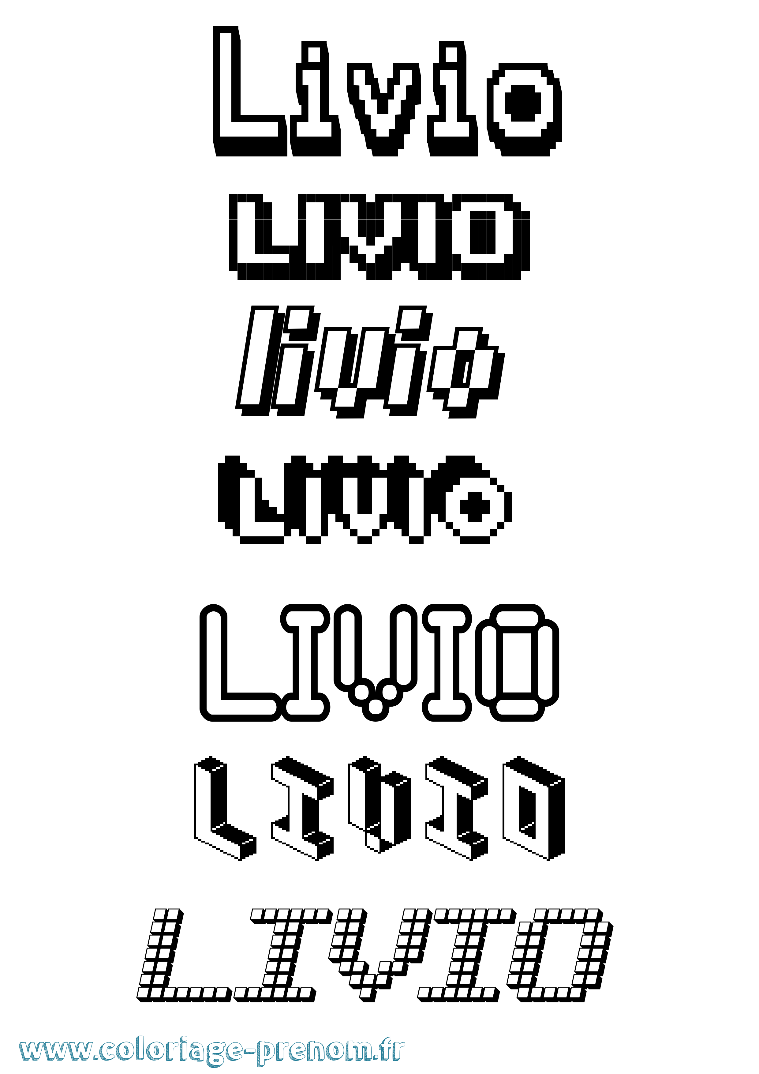 Coloriage Livio Coloriage prénom Livio
