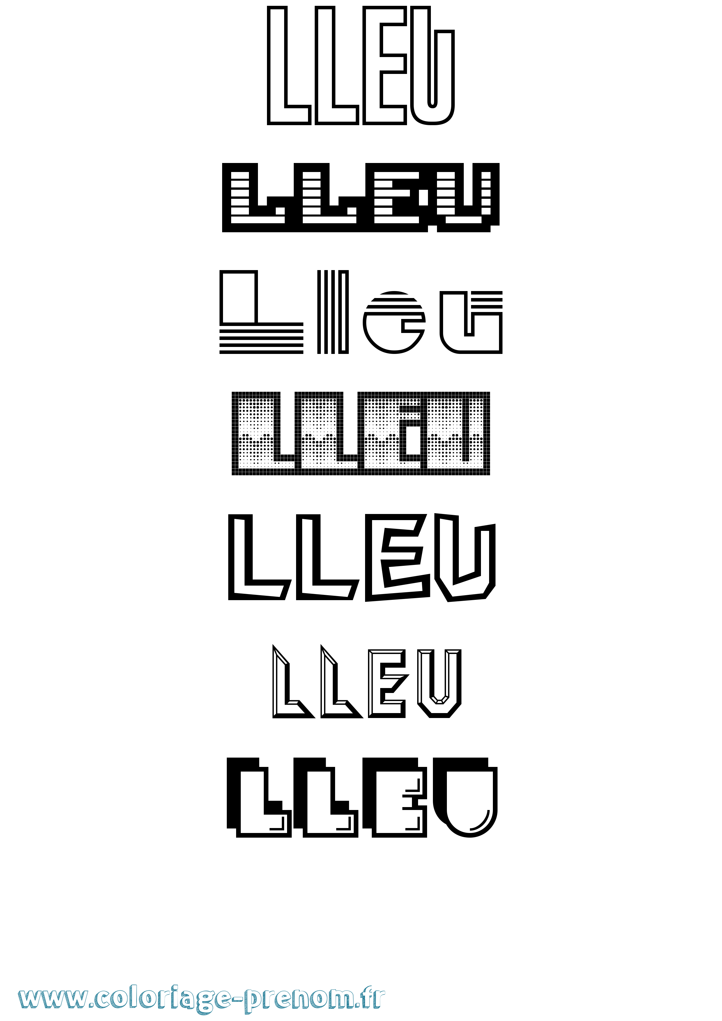Coloriage Lleu Jeux Vidéos Coloriage prénom Lleu Jeux Vidéos