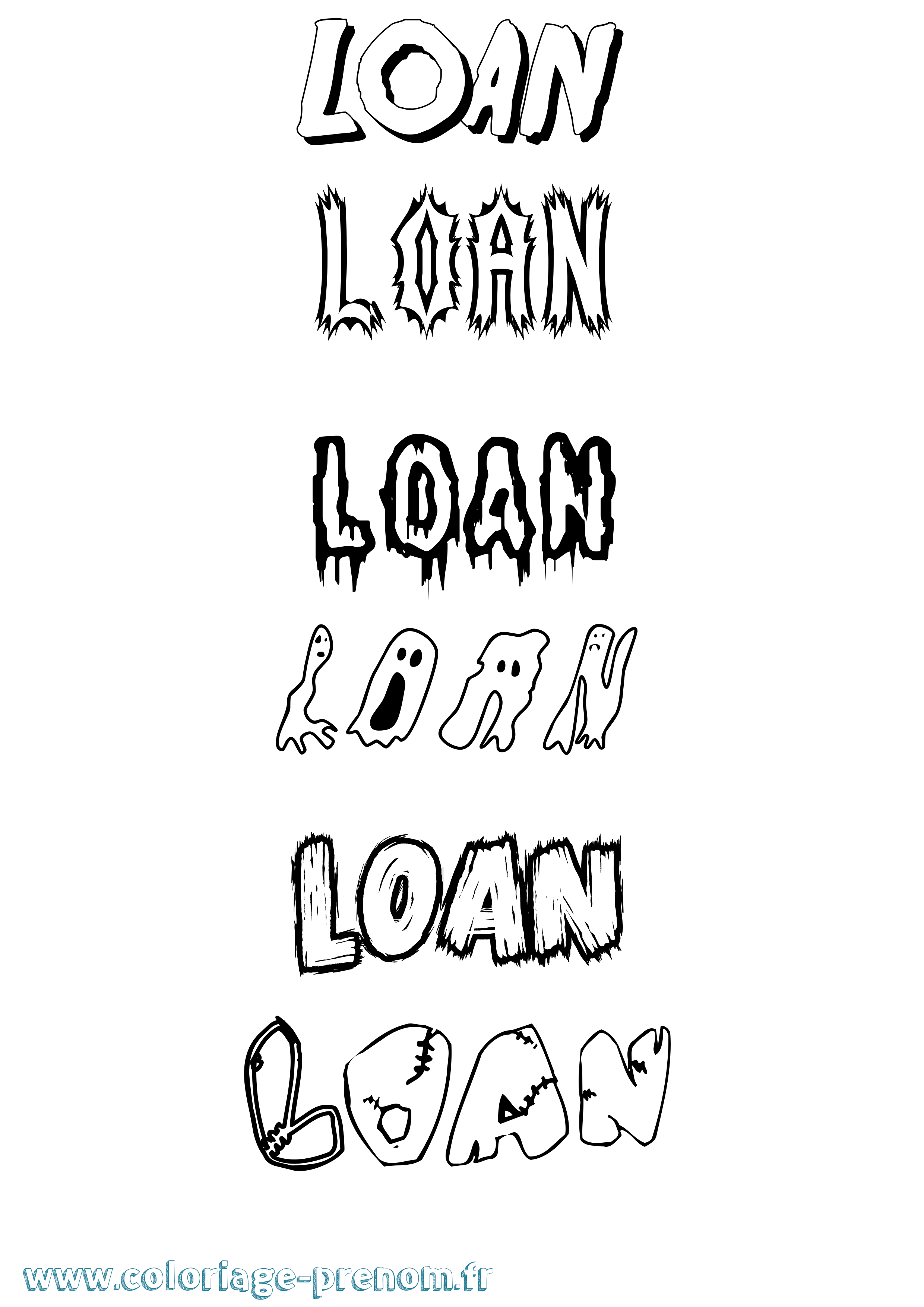Coloriage prénom Loan