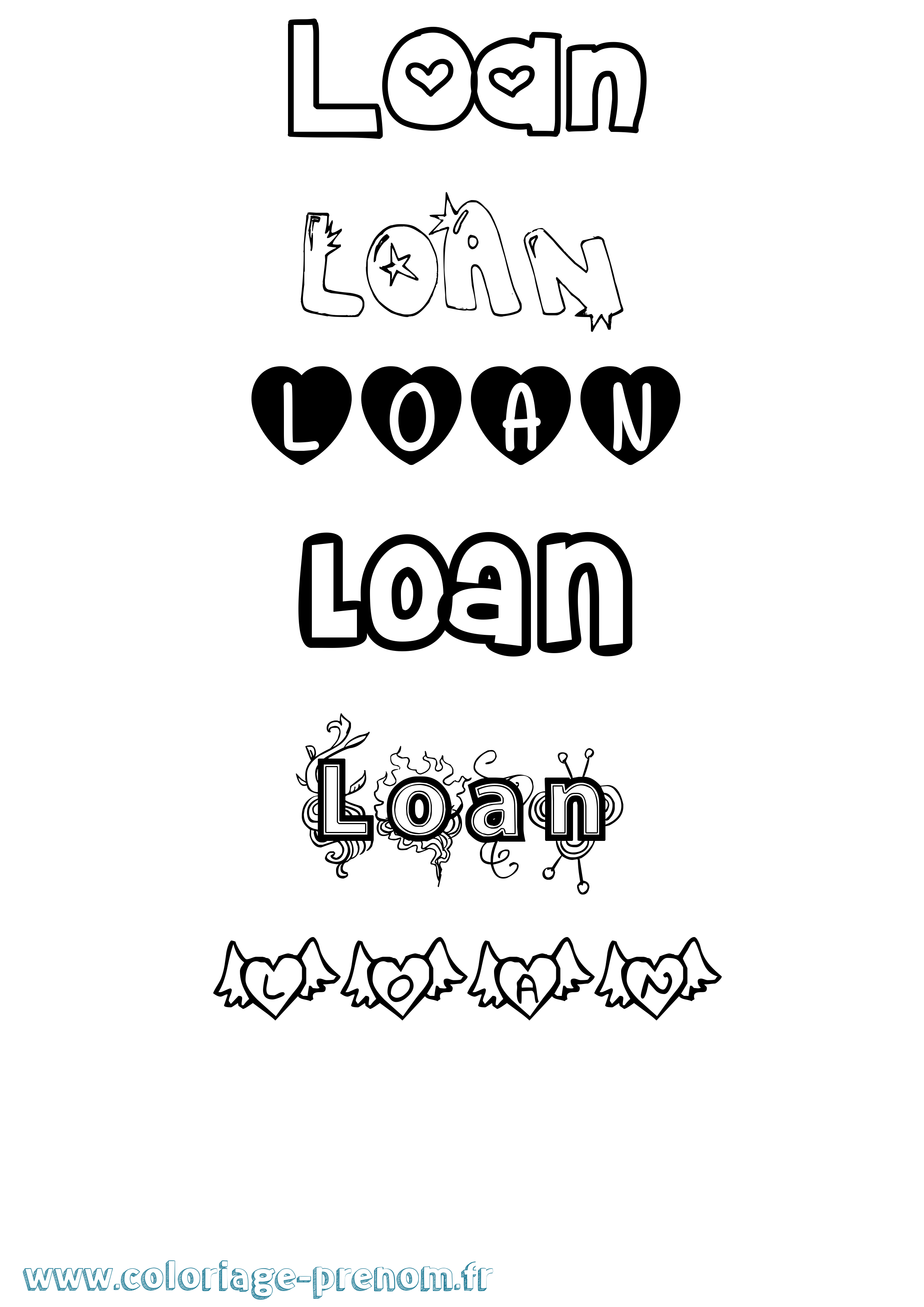 Coloriage prénom Loan