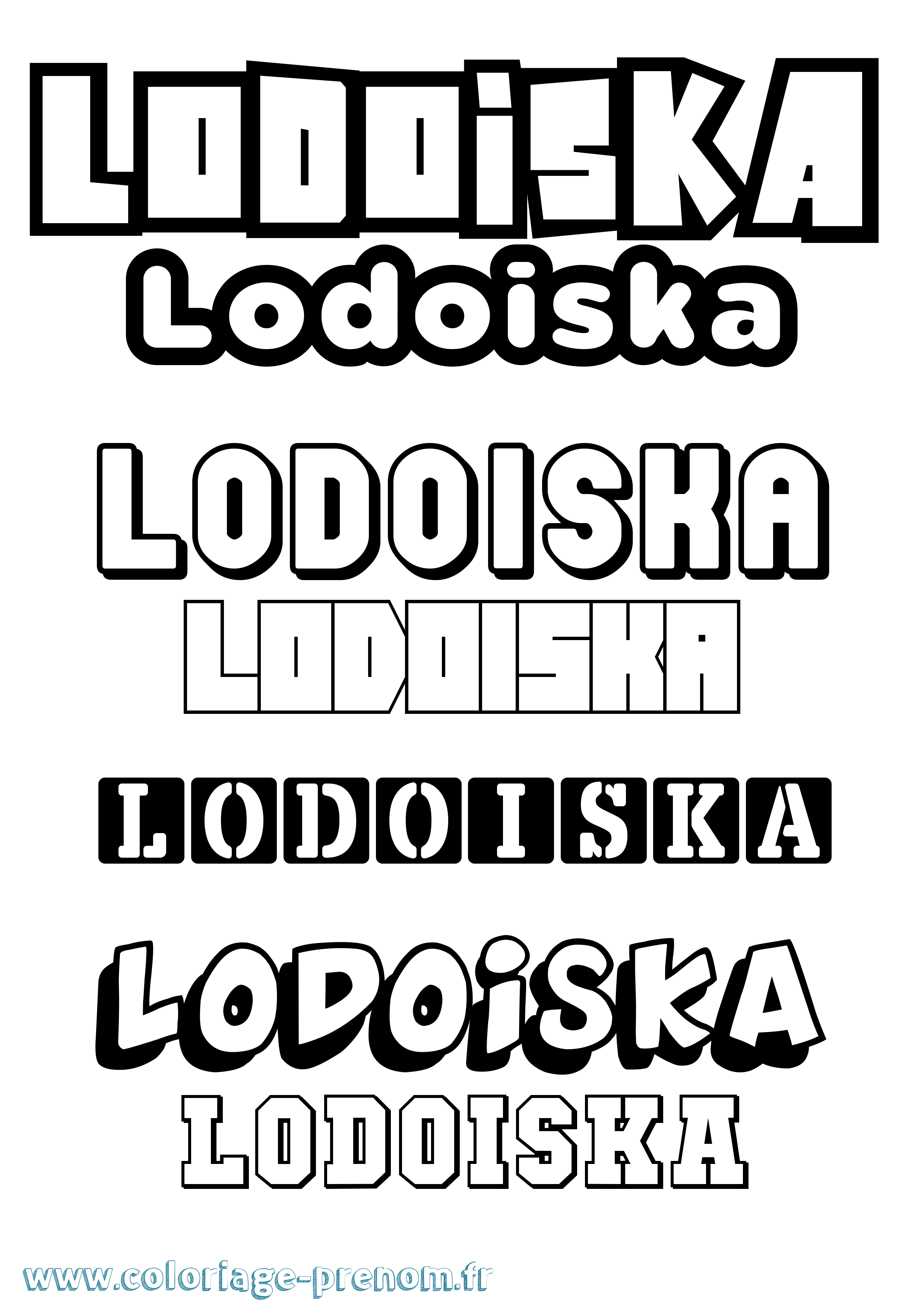 Coloriage prénom Lodoiska Simple