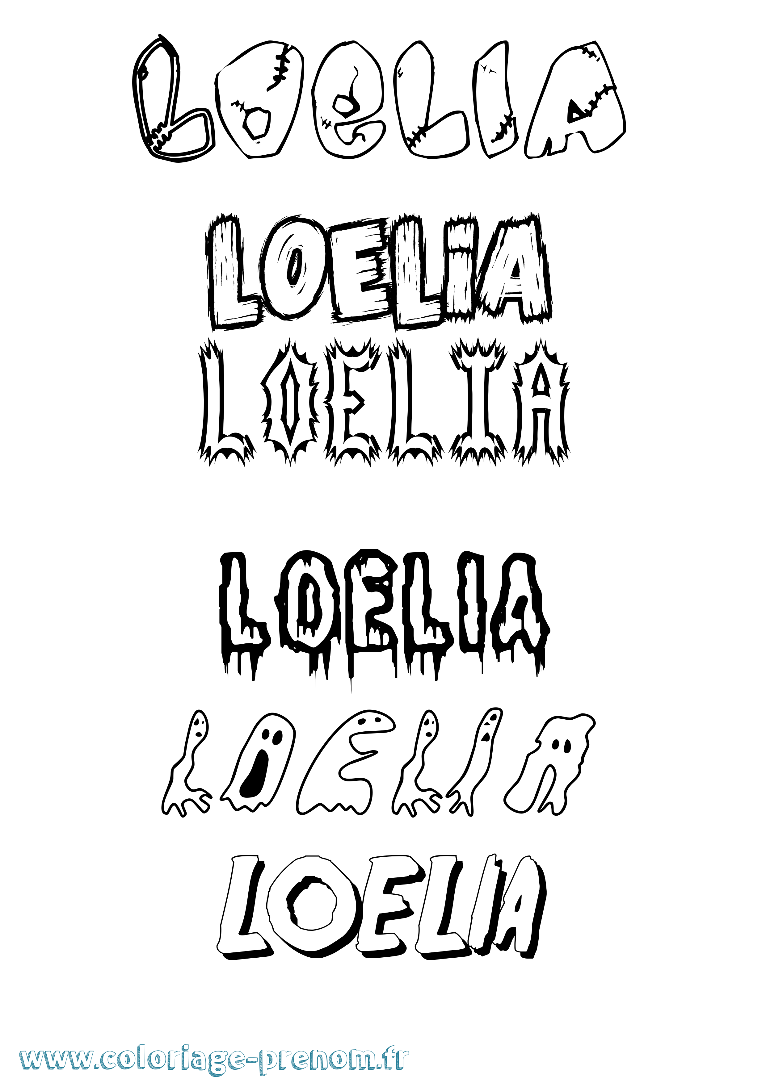 Coloriage Loelia Frisson Coloriage prénom Loelia Frisson