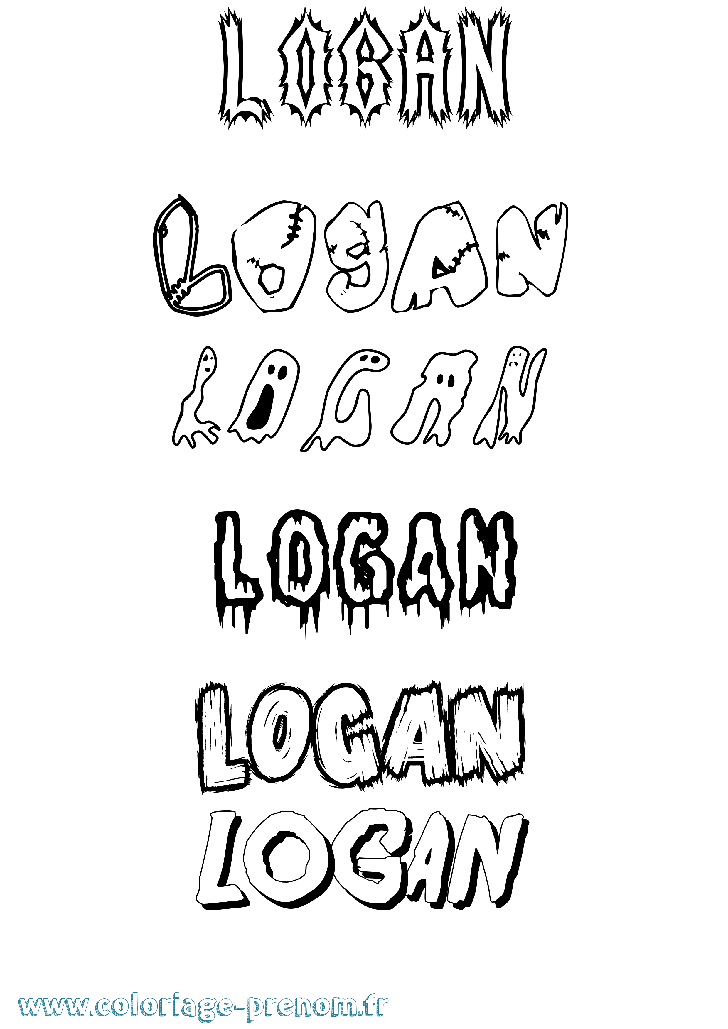Coloriage Logan Frisson Coloriage prénom Logan Frisson