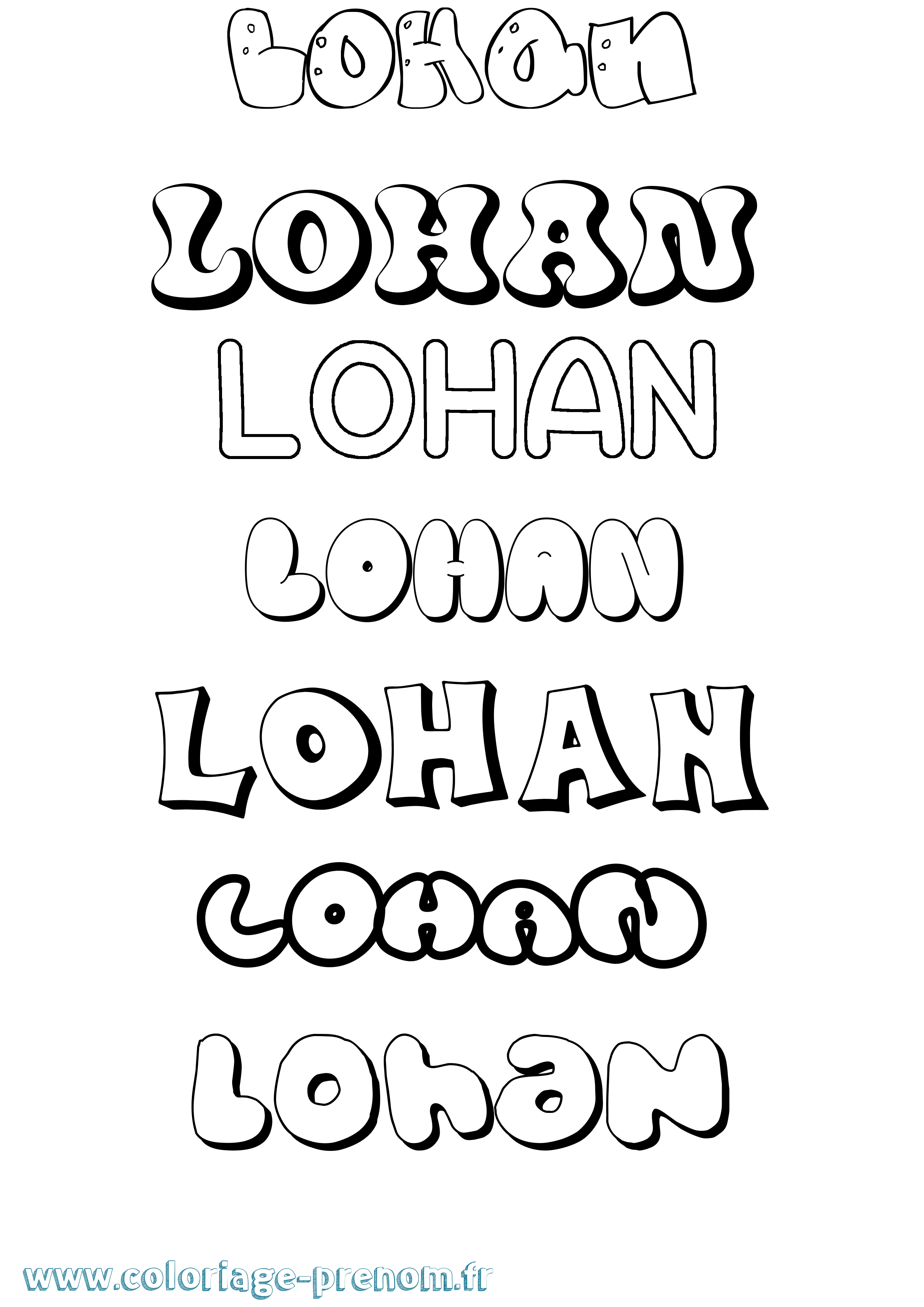 Coloriage Lohan Coloriage prénom Lohan