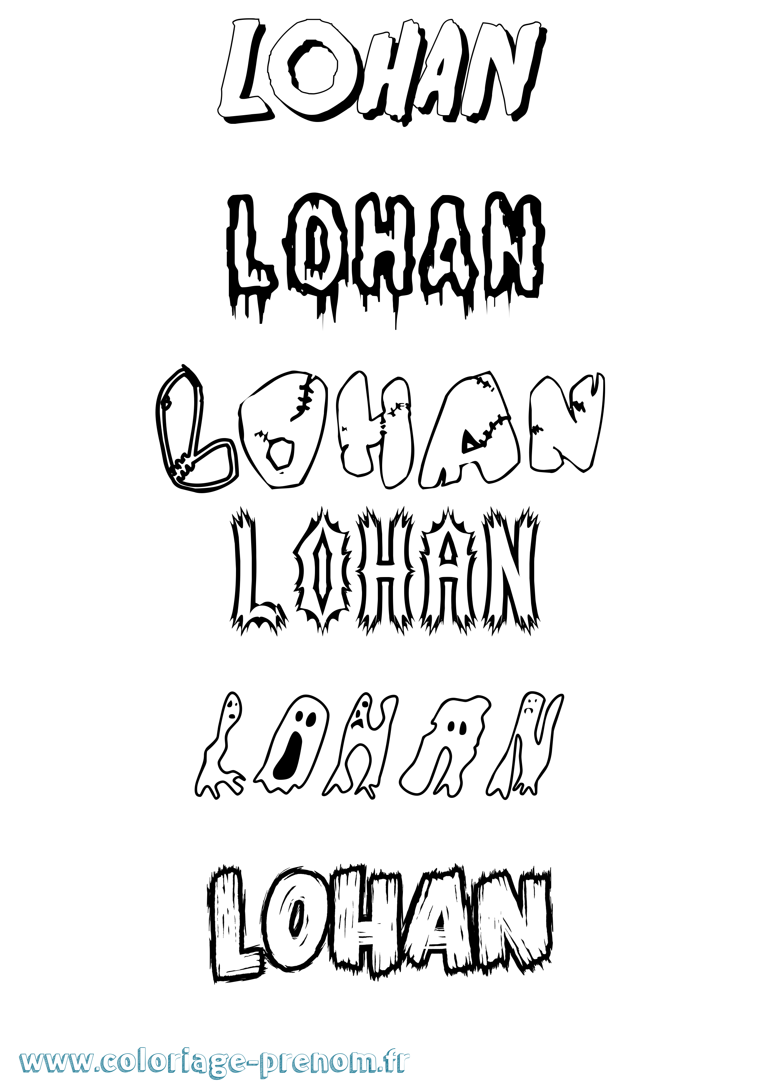 Coloriage Lohan Coloriage prénom Lohan