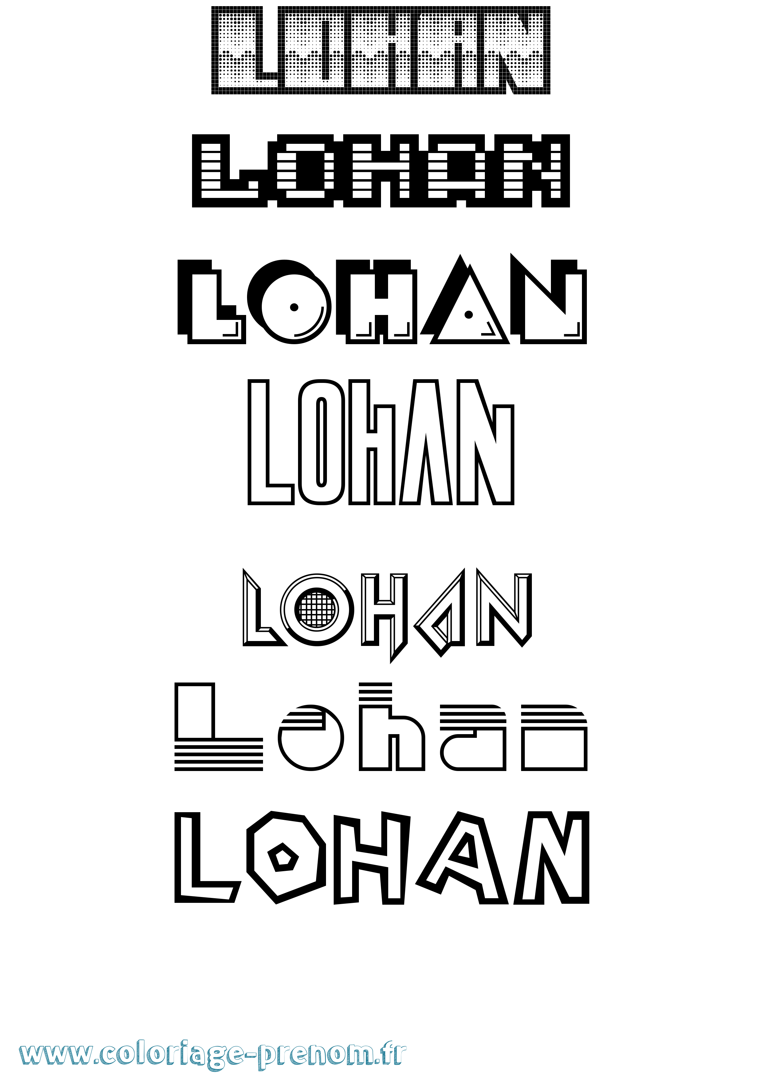 Coloriage Lohan Coloriage prénom Lohan