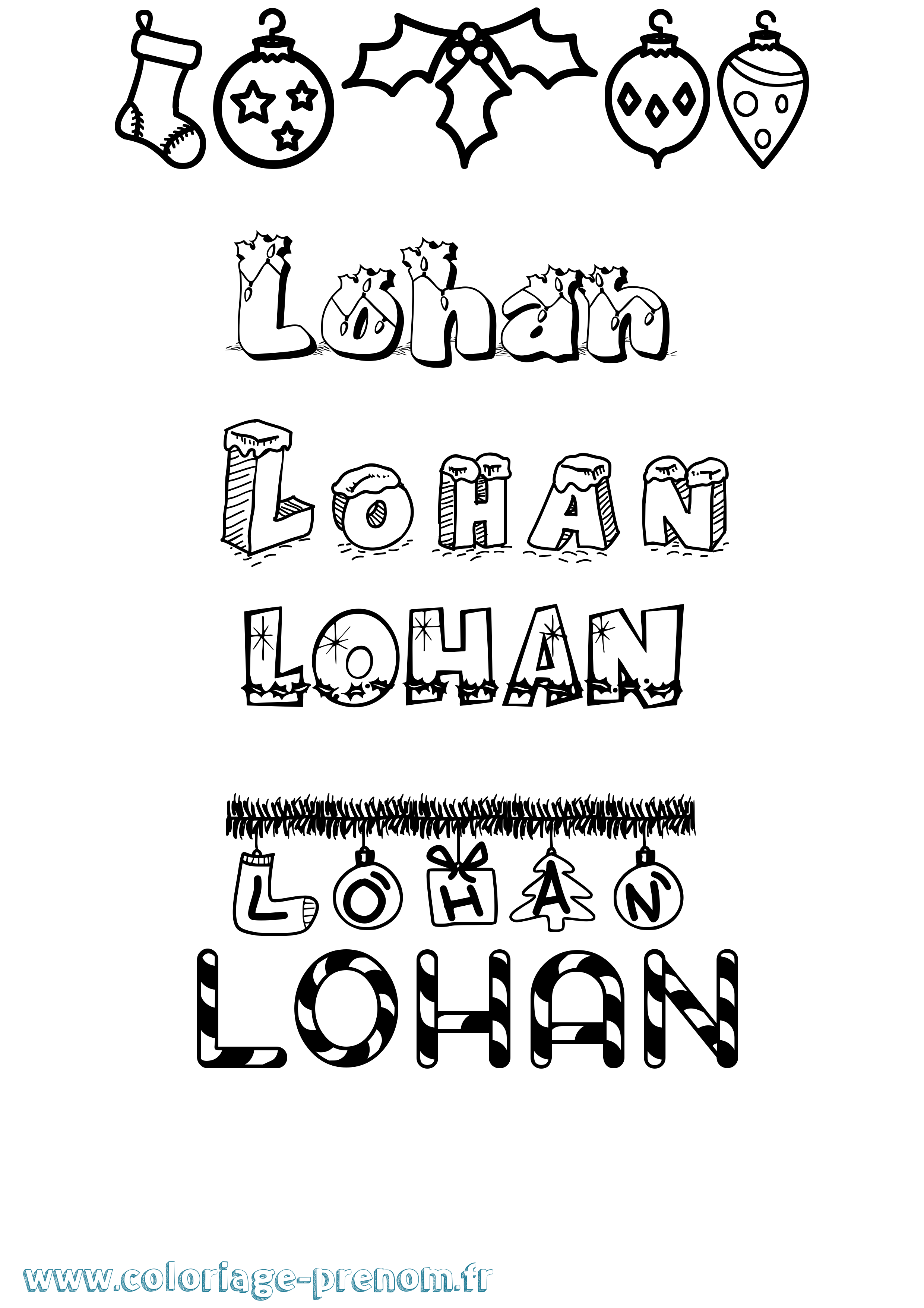 Coloriage Lohan Coloriage prénom Lohan