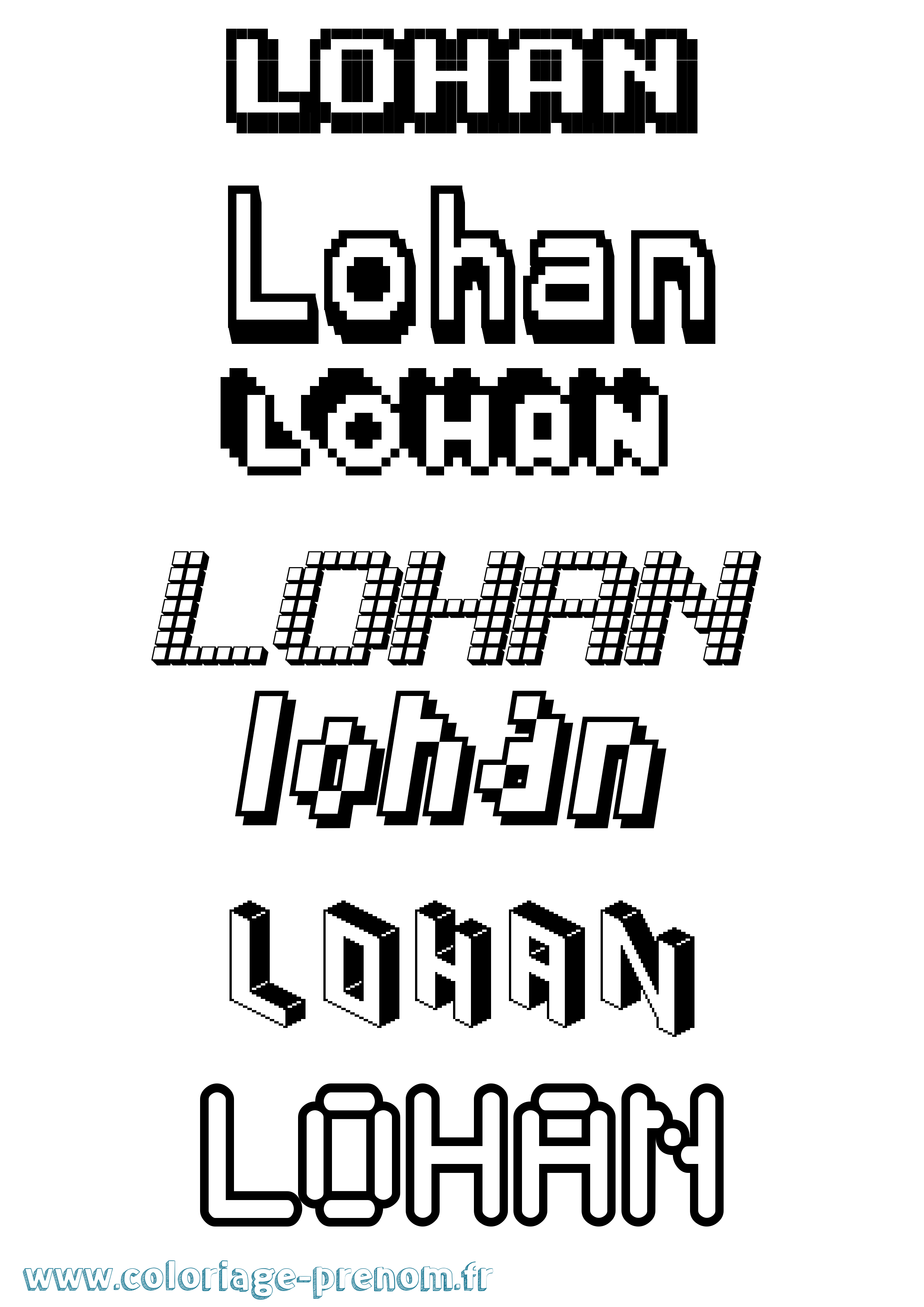 Coloriage Lohan Coloriage prénom Lohan