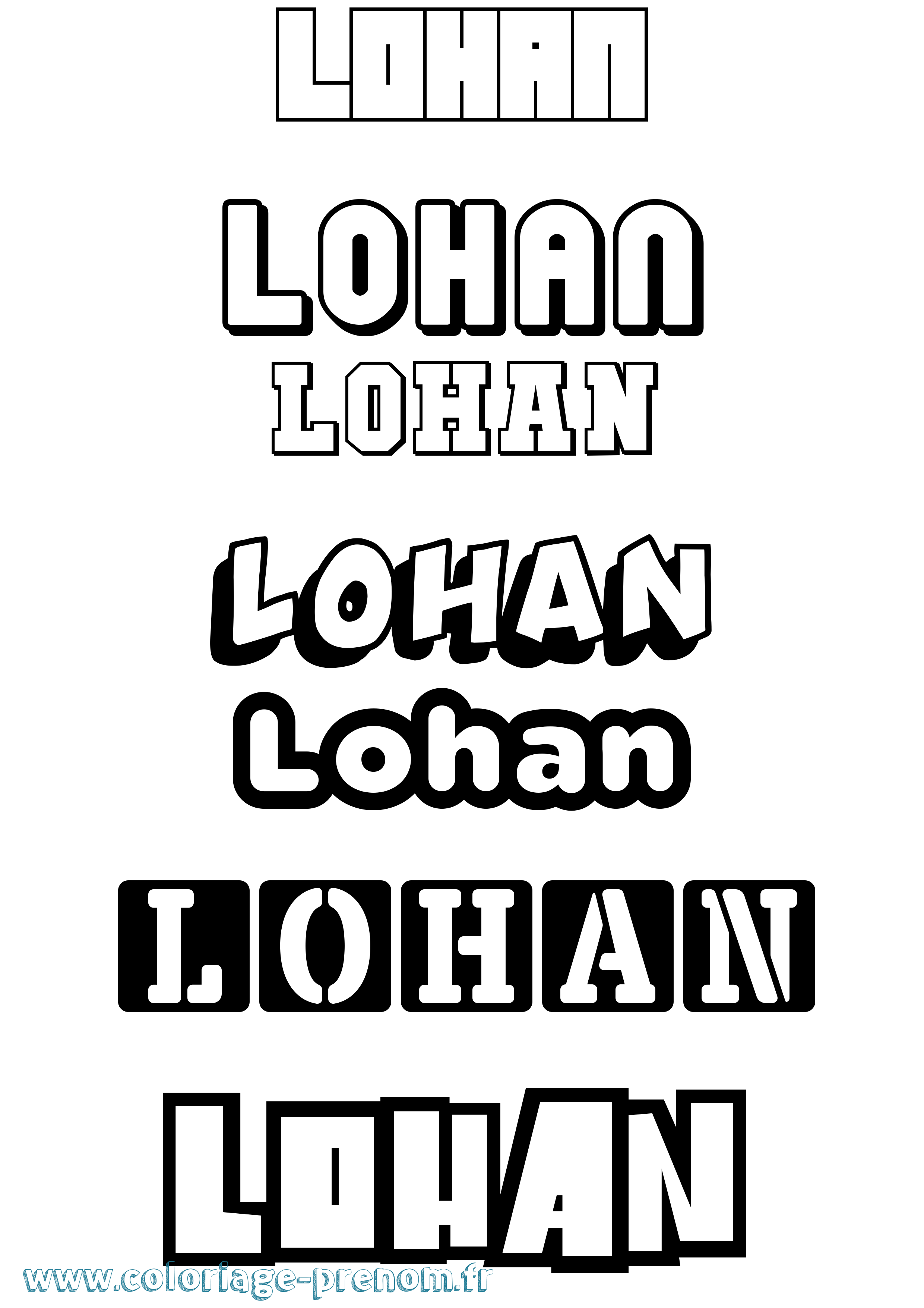 Coloriage Lohan Coloriage prénom Lohan
