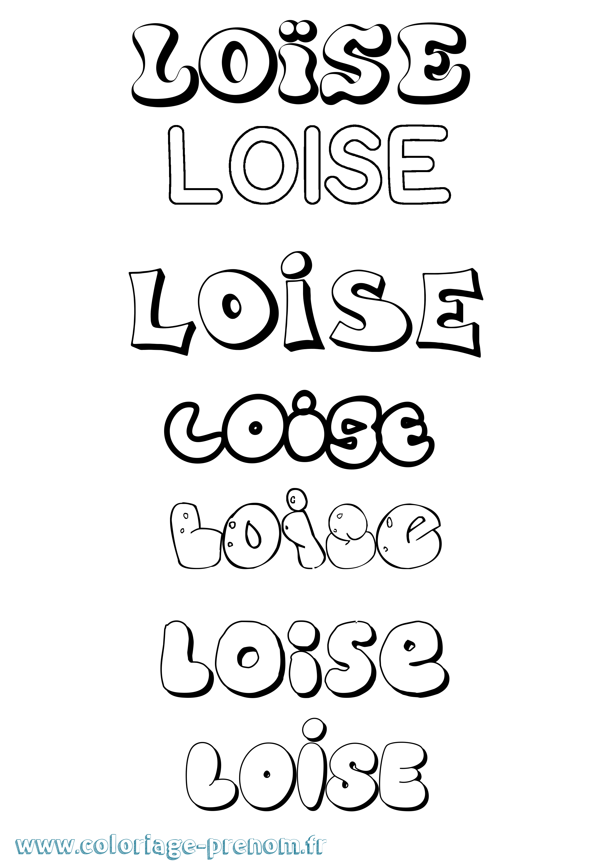 Coloriage Loïse Coloriage prénom Loïse