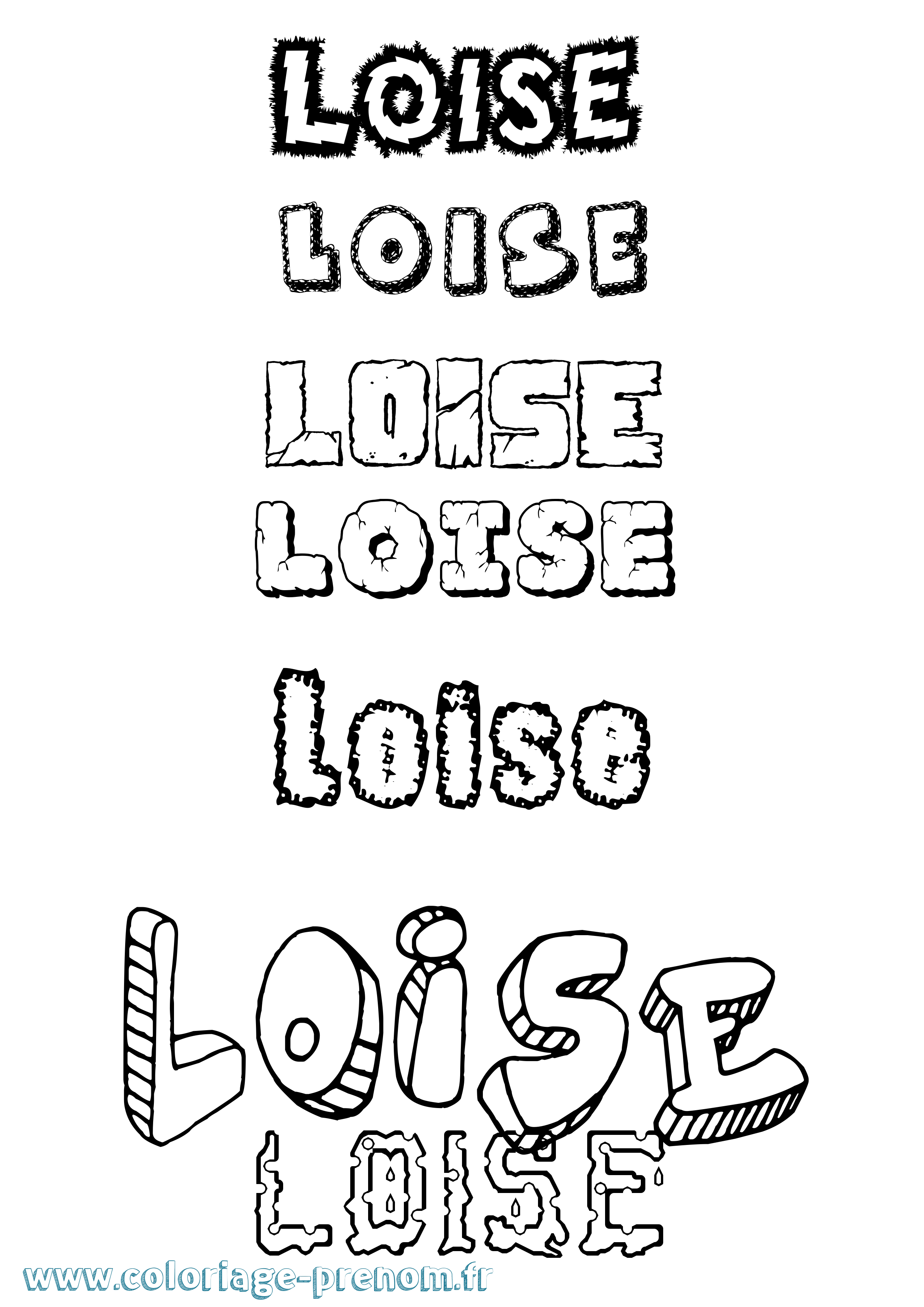 Coloriage Loïse Coloriage prénom Loïse