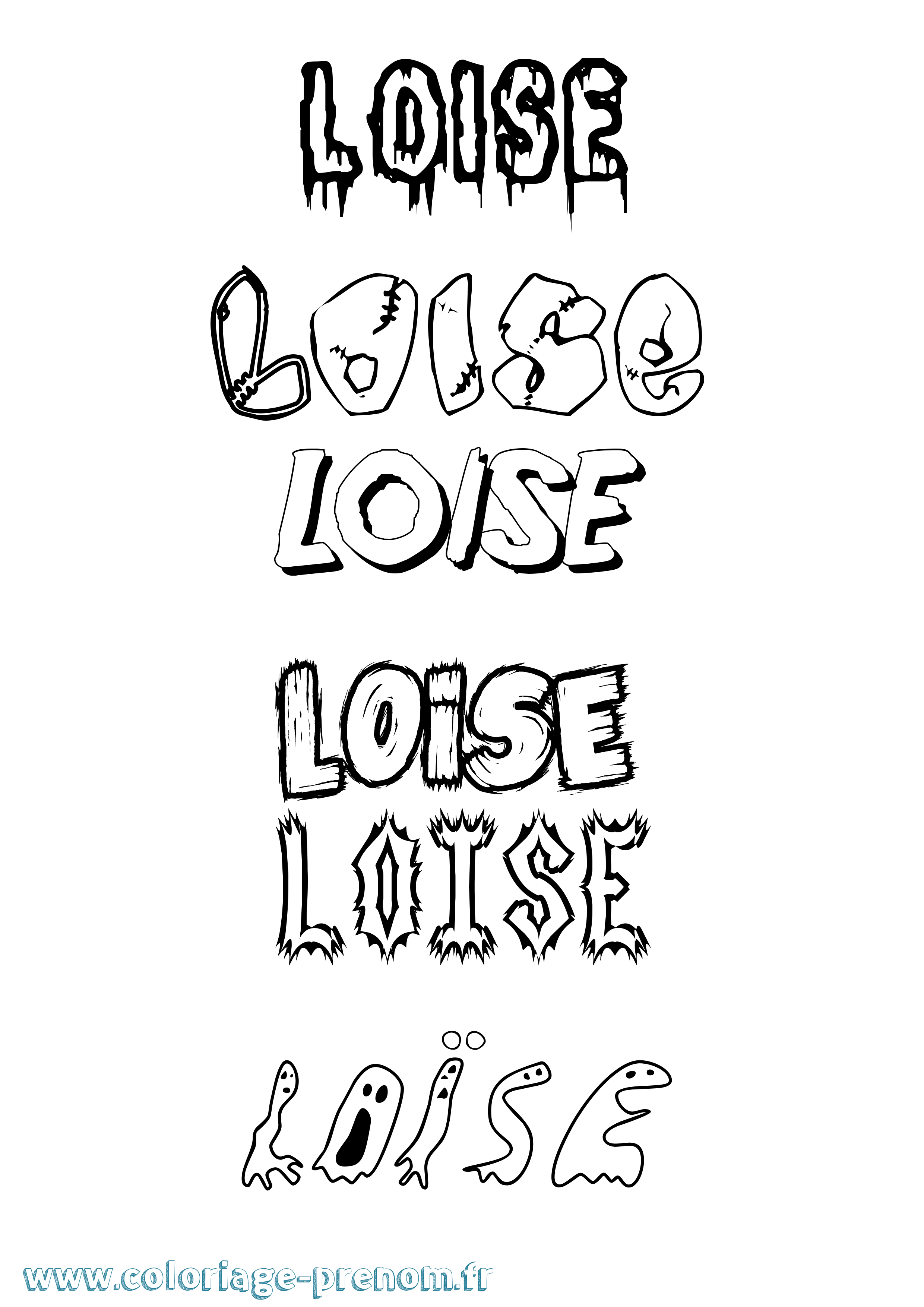 Coloriage Loïse Coloriage prénom Loïse