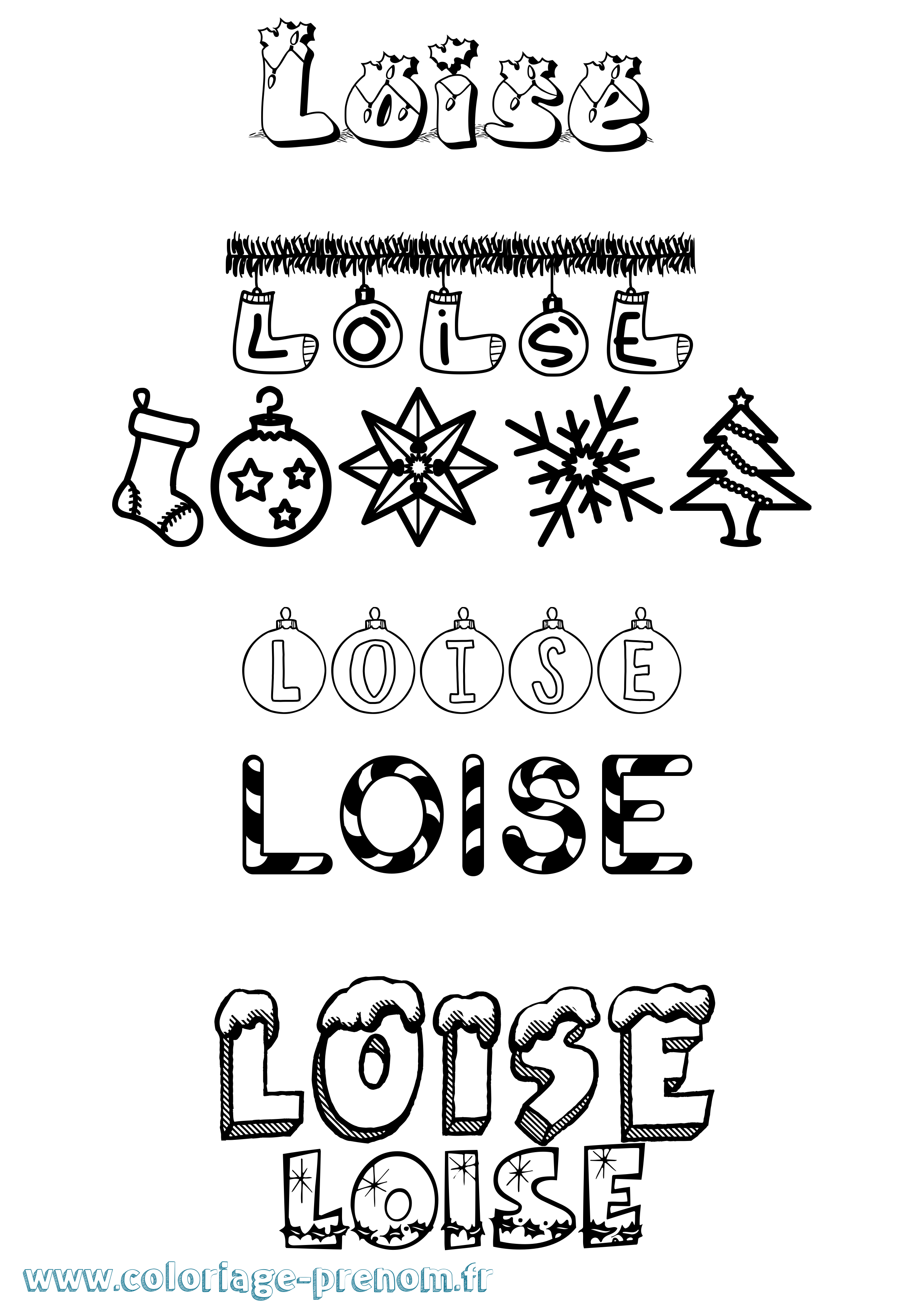 Coloriage Loïse Coloriage prénom Loïse