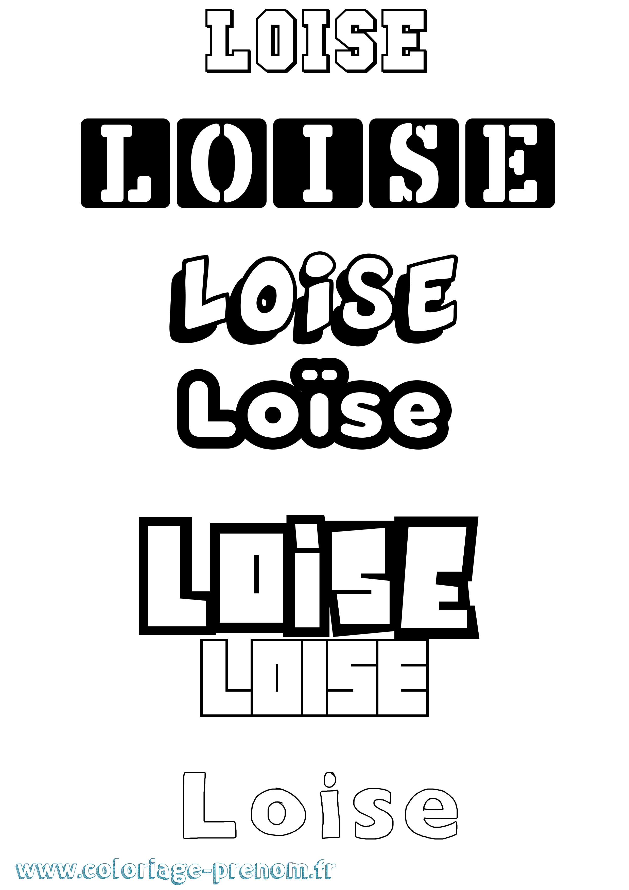 Coloriage Loïse Coloriage prénom Loïse
