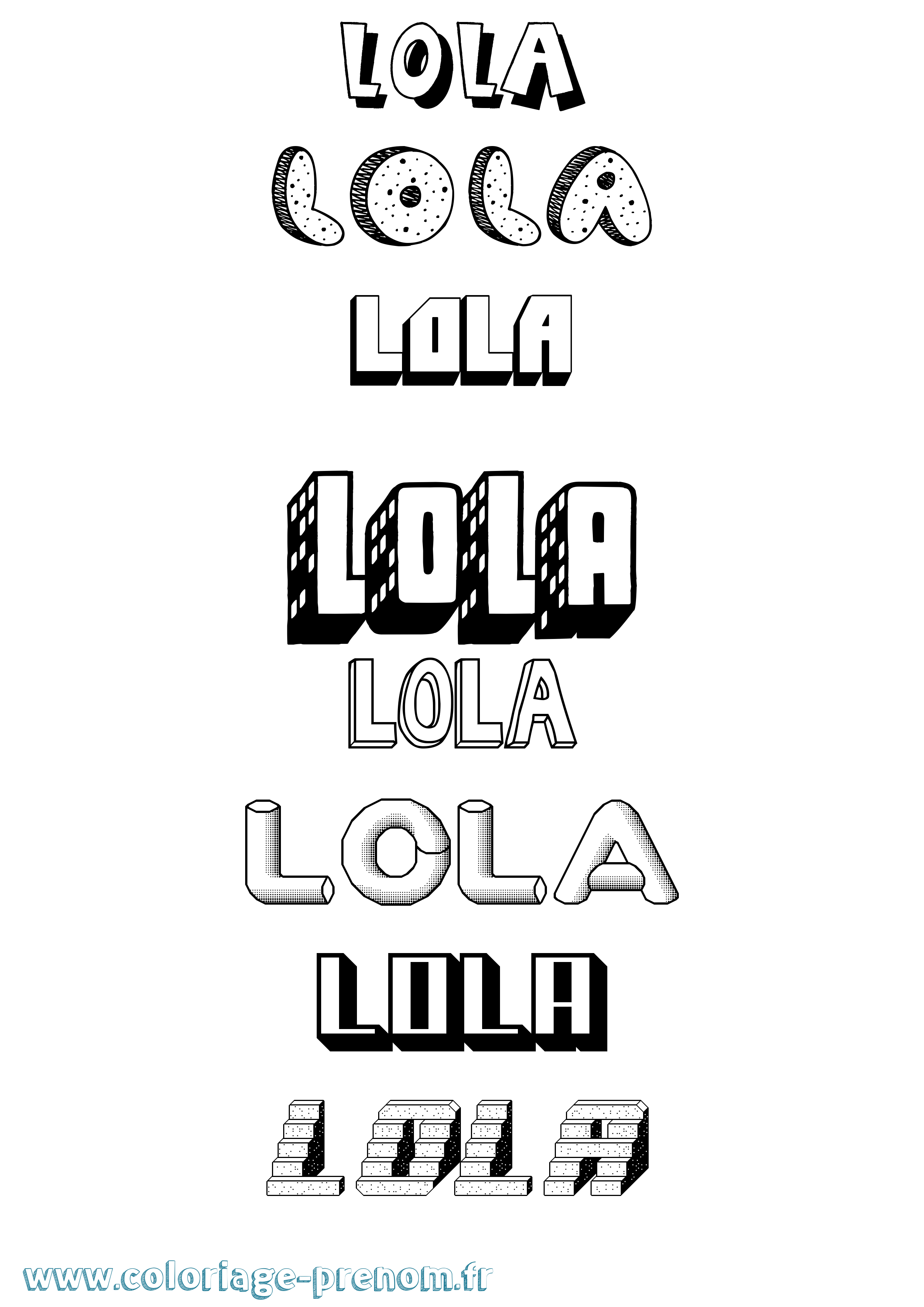 Coloriage du prénom Lola : à Imprimer ou Télécharger facilement