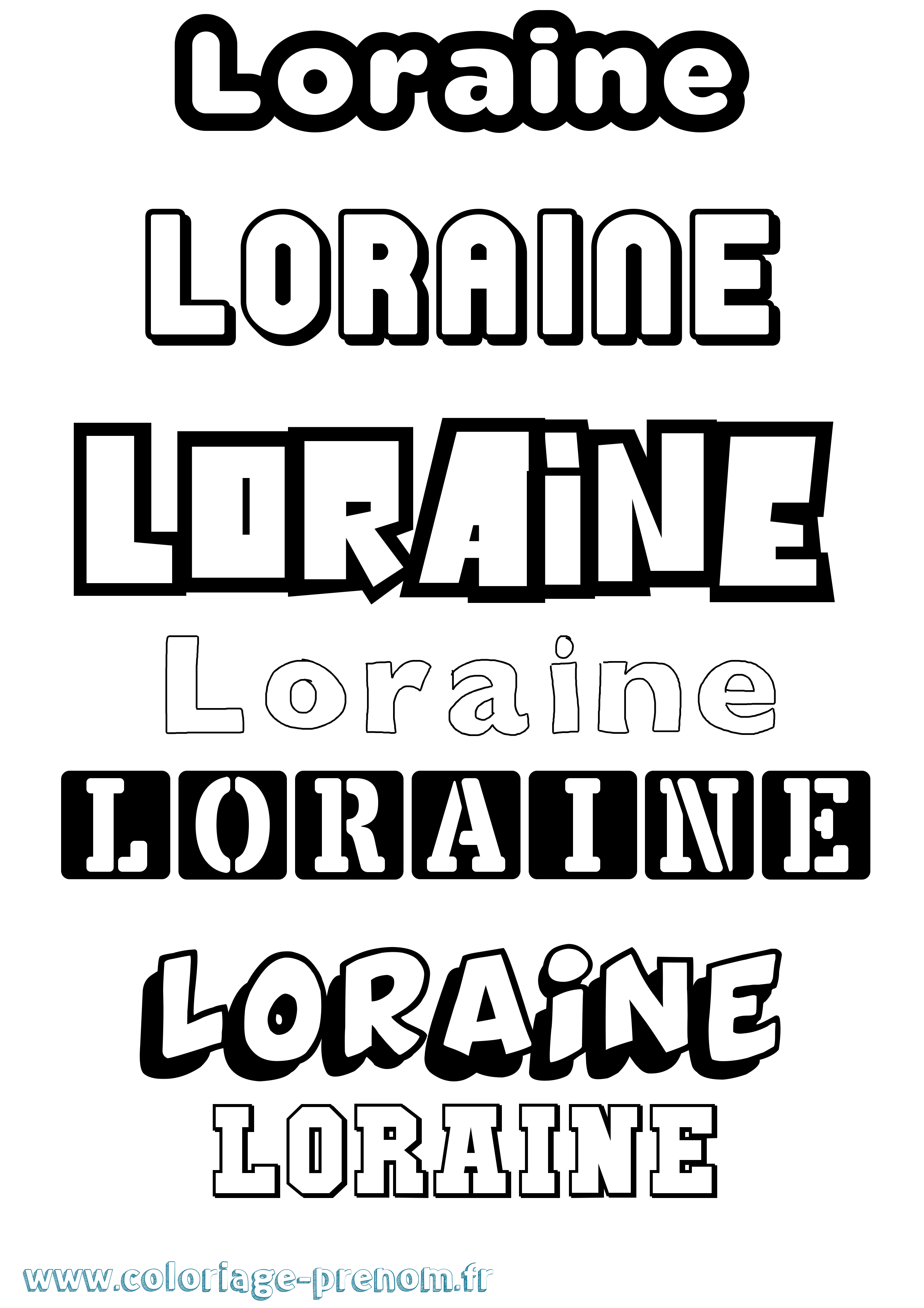 Coloriage Loraine Simple Coloriage prénom Loraine Simple