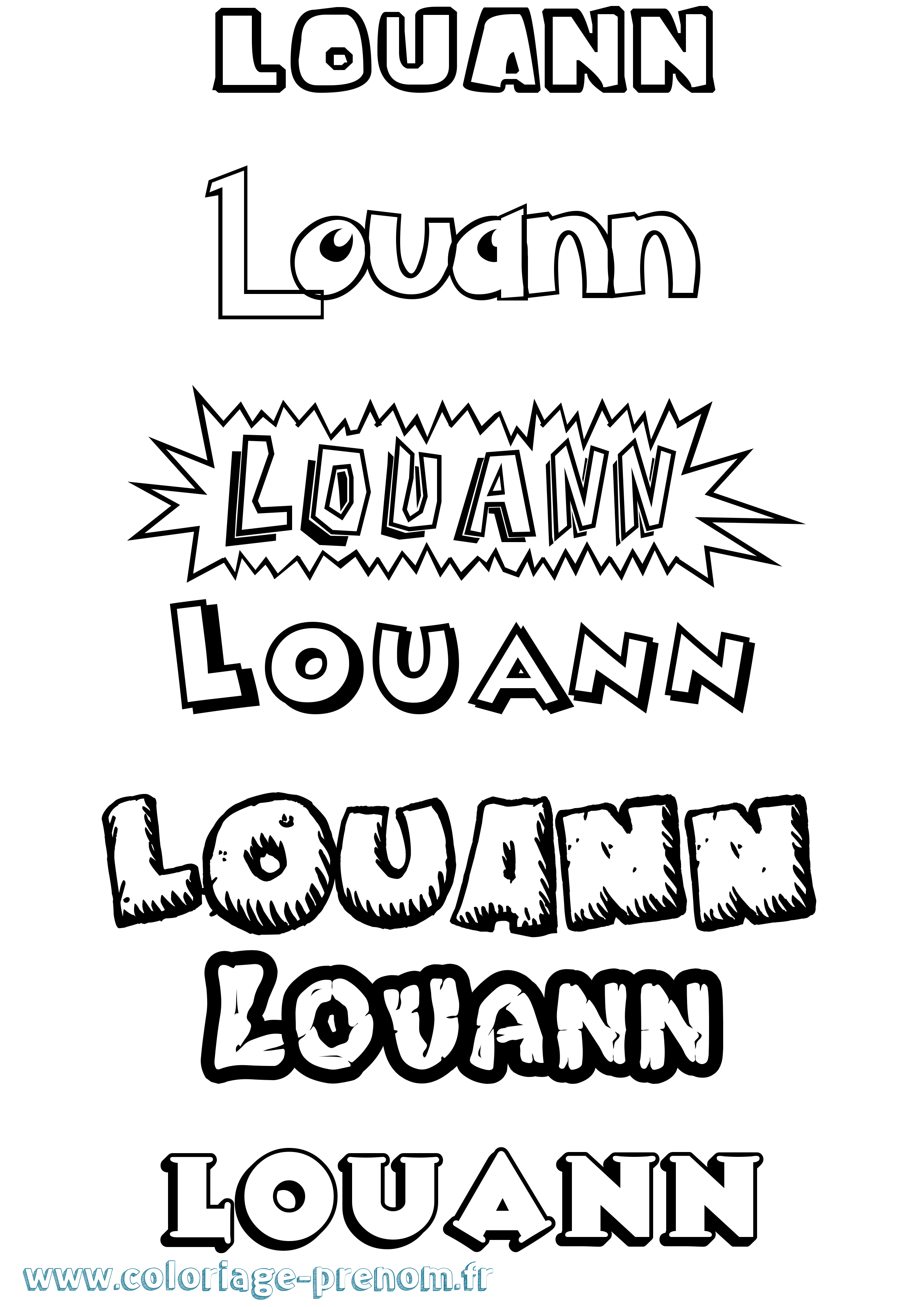 Coloriage Louann Coloriage prénom Louann