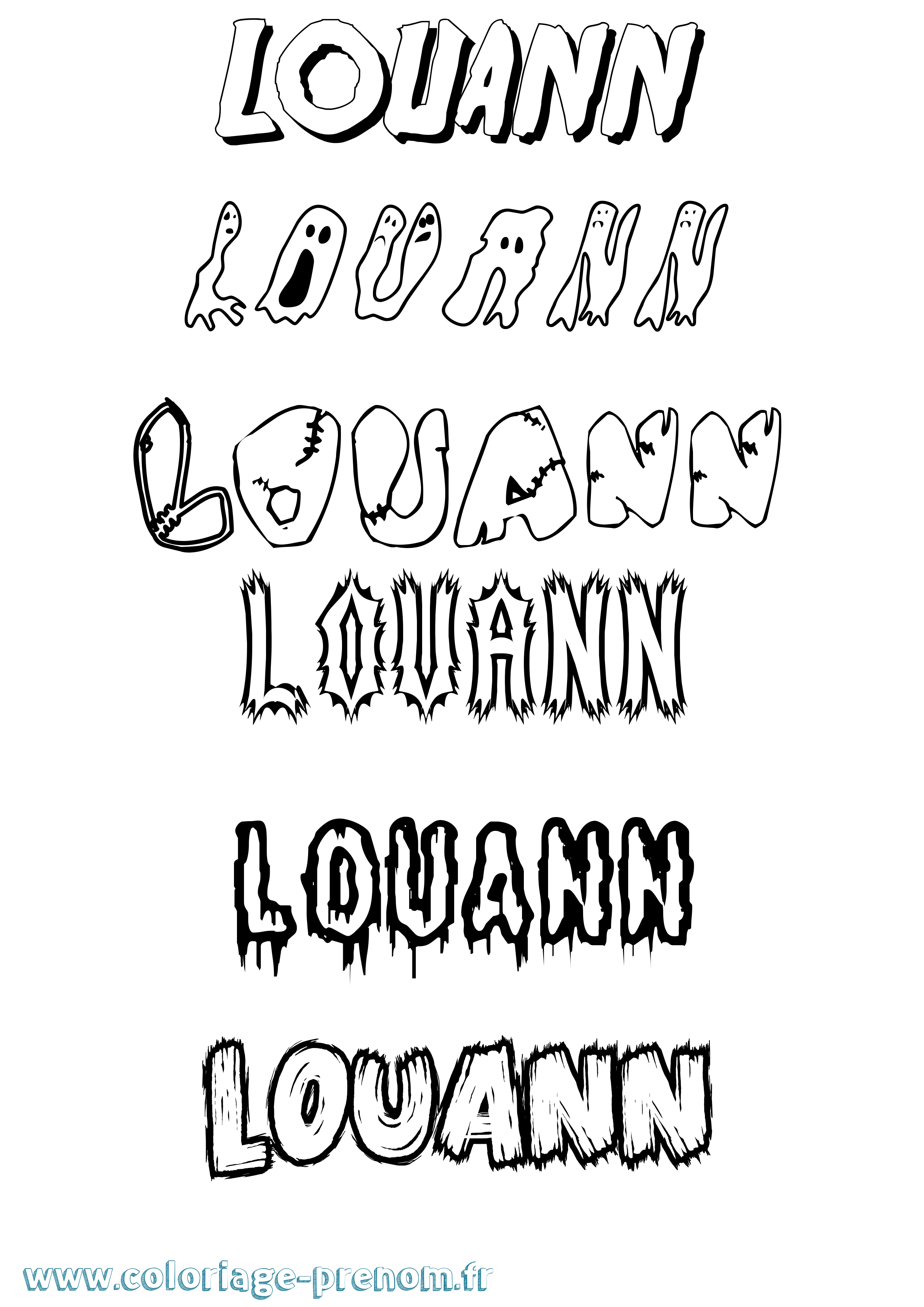 Coloriage Louann Coloriage prénom Louann