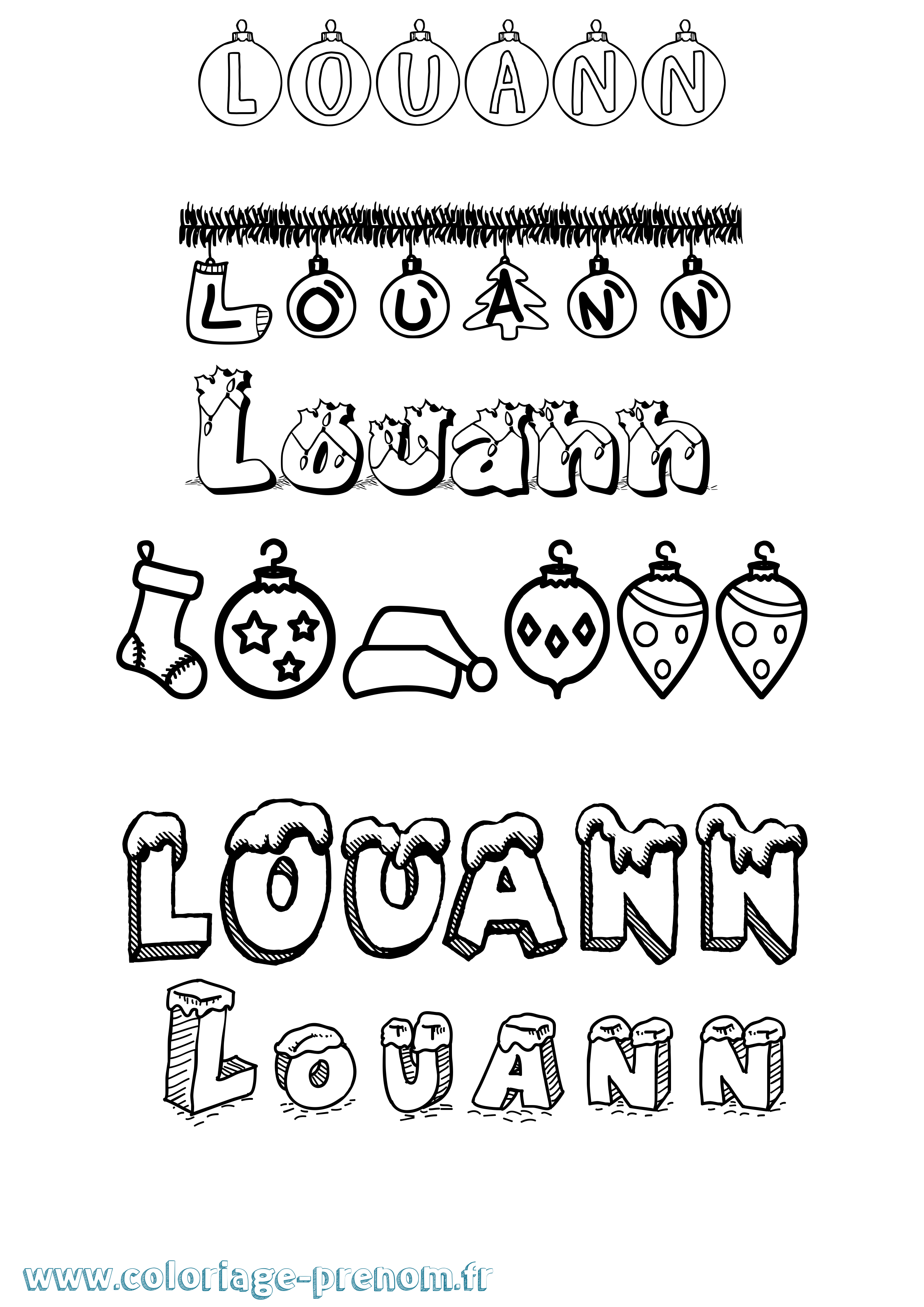 Coloriage Louann Coloriage prénom Louann