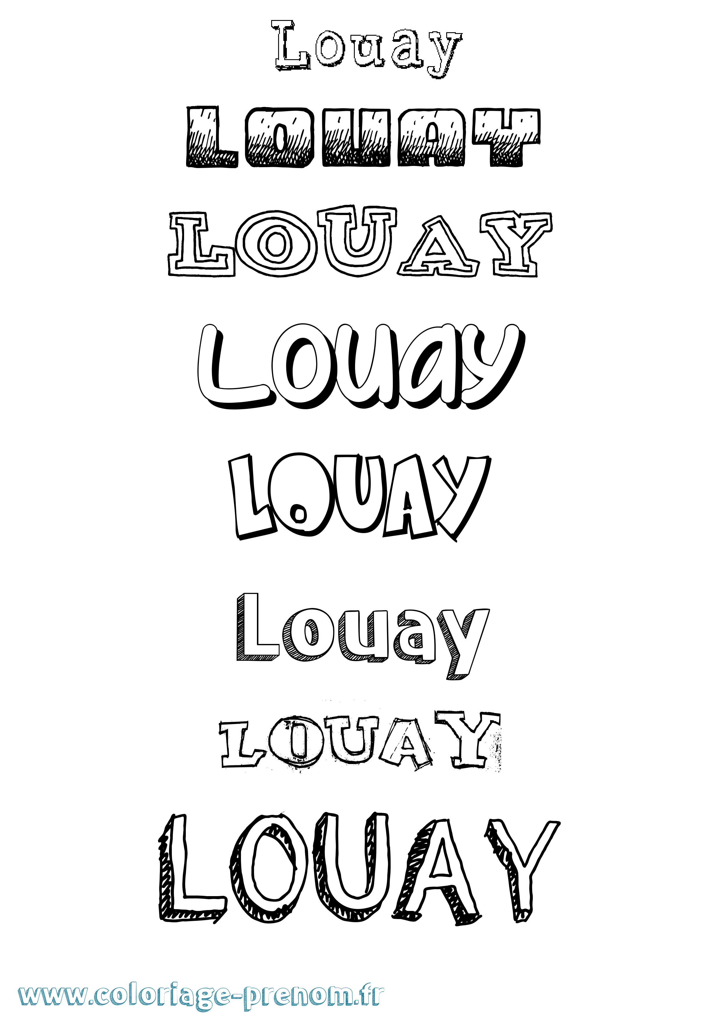 Coloriage prénom Louay