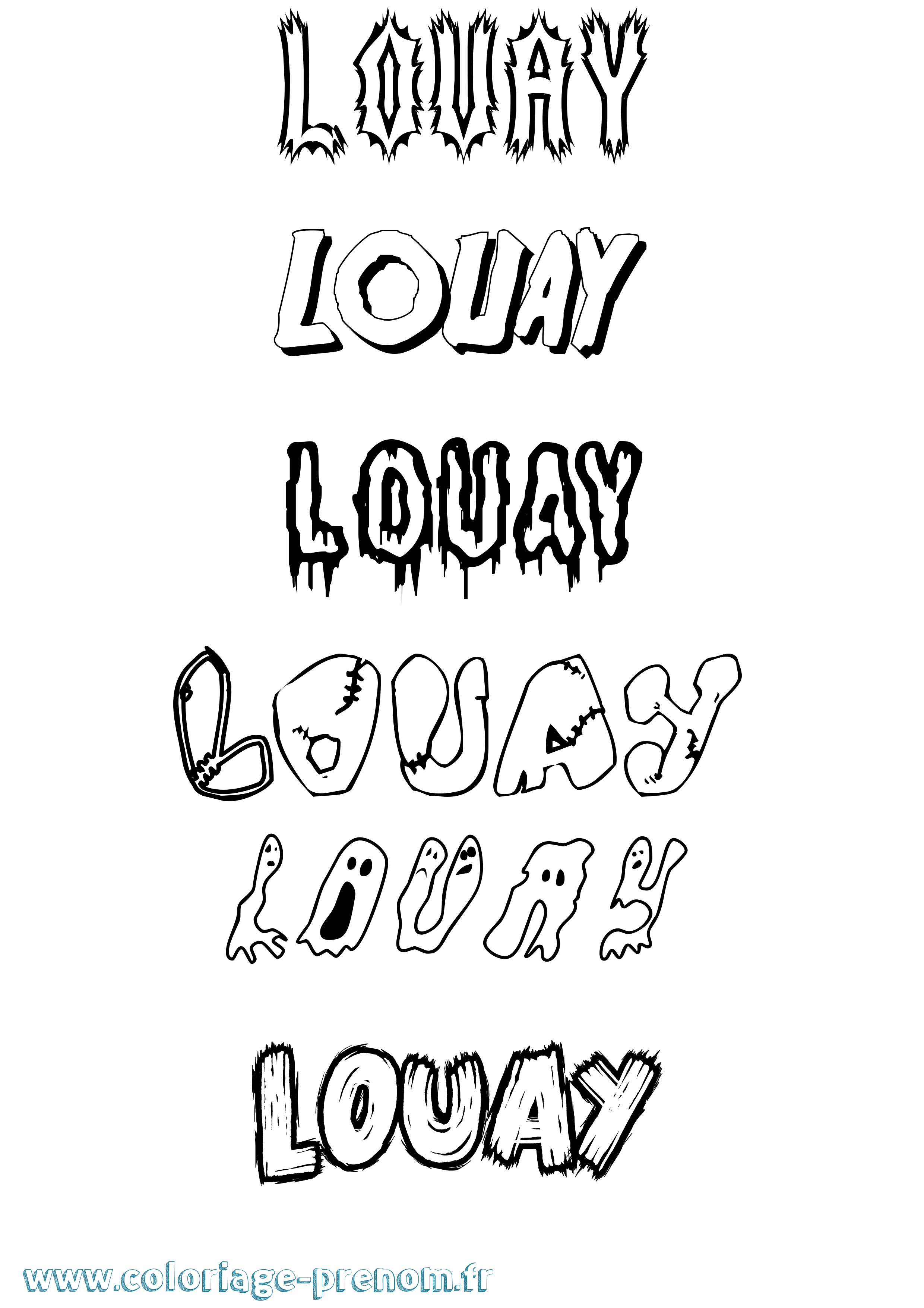 Coloriage prénom Louay