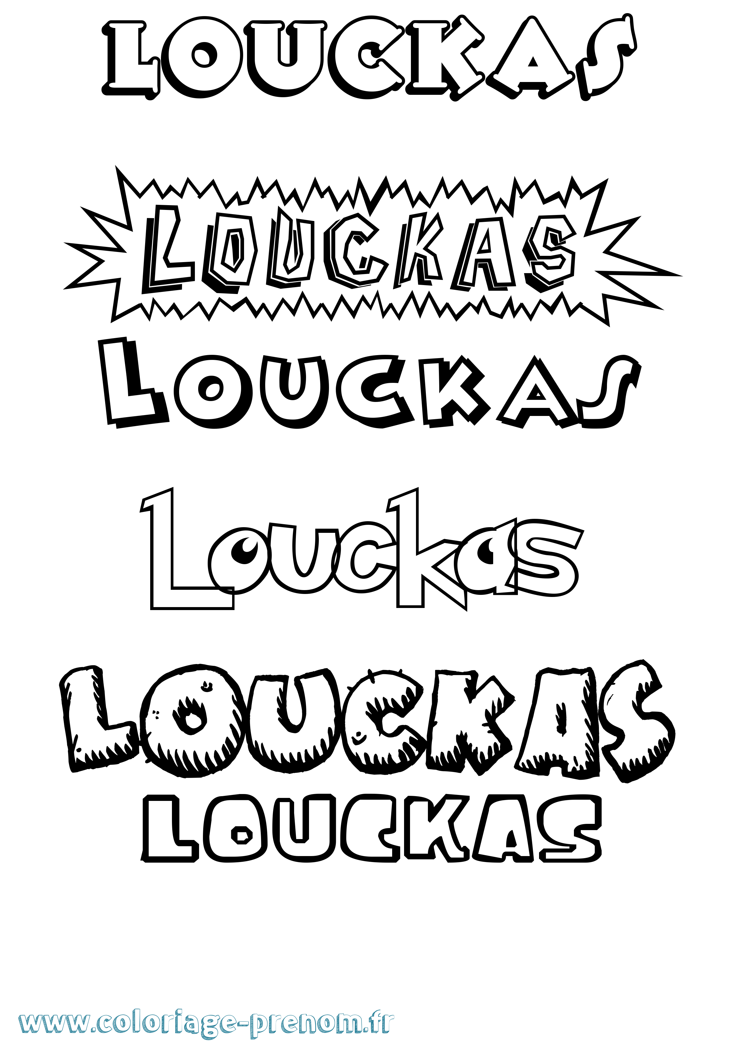 Coloriage Louckas Dessin Animé Coloriage prénom Louckas Dessin Animé