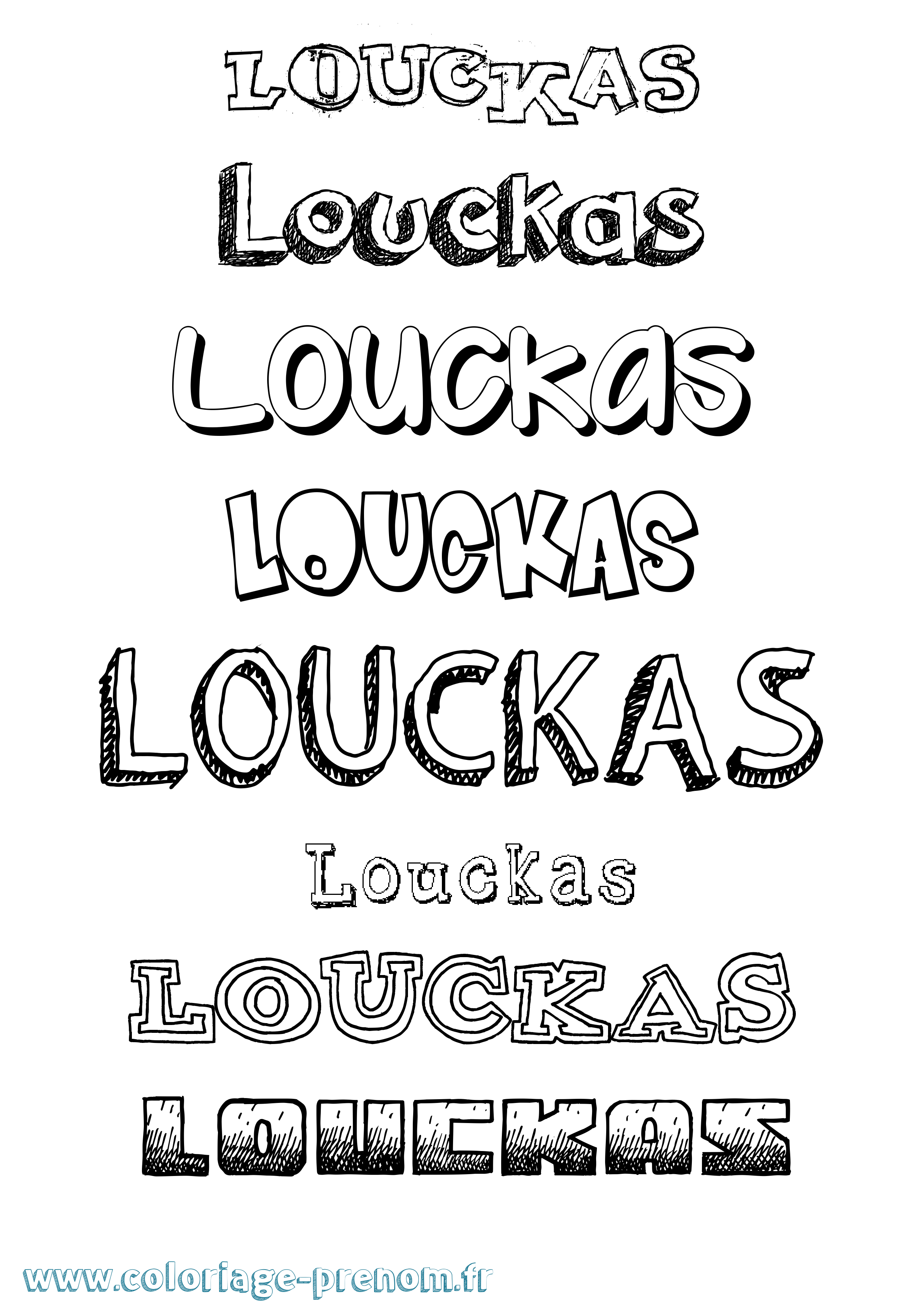Coloriage Louckas Dessiné Coloriage prénom Louckas Dessiné