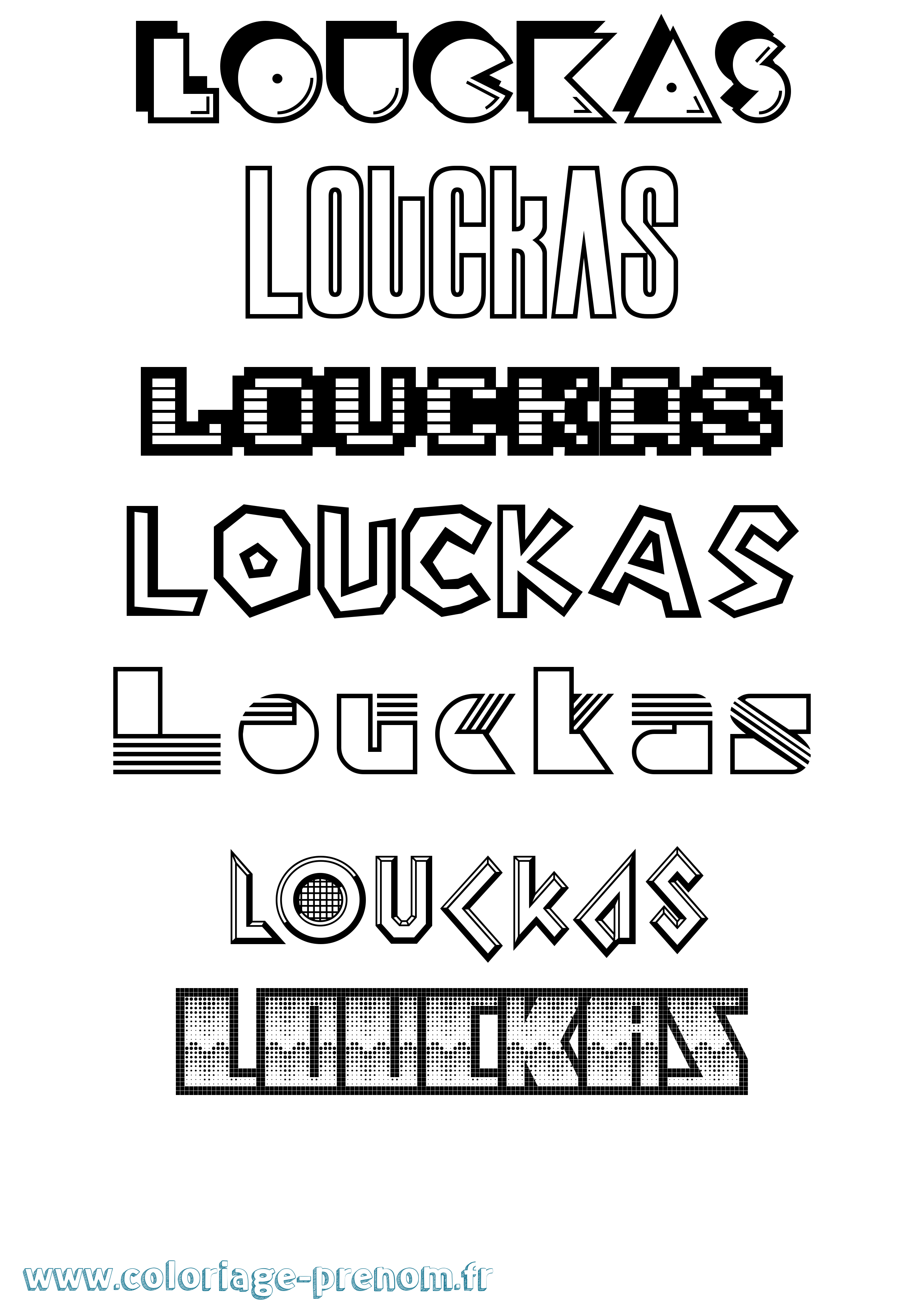 Coloriage Louckas Jeux Vidéos Coloriage prénom Louckas Jeux Vidéos