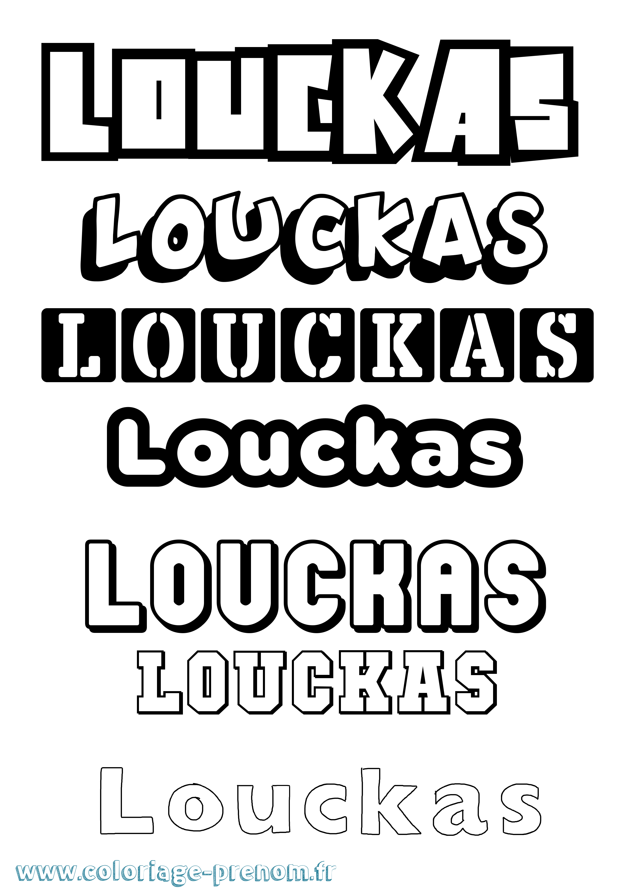 Coloriage Louckas Simple Coloriage prénom Louckas Simple
