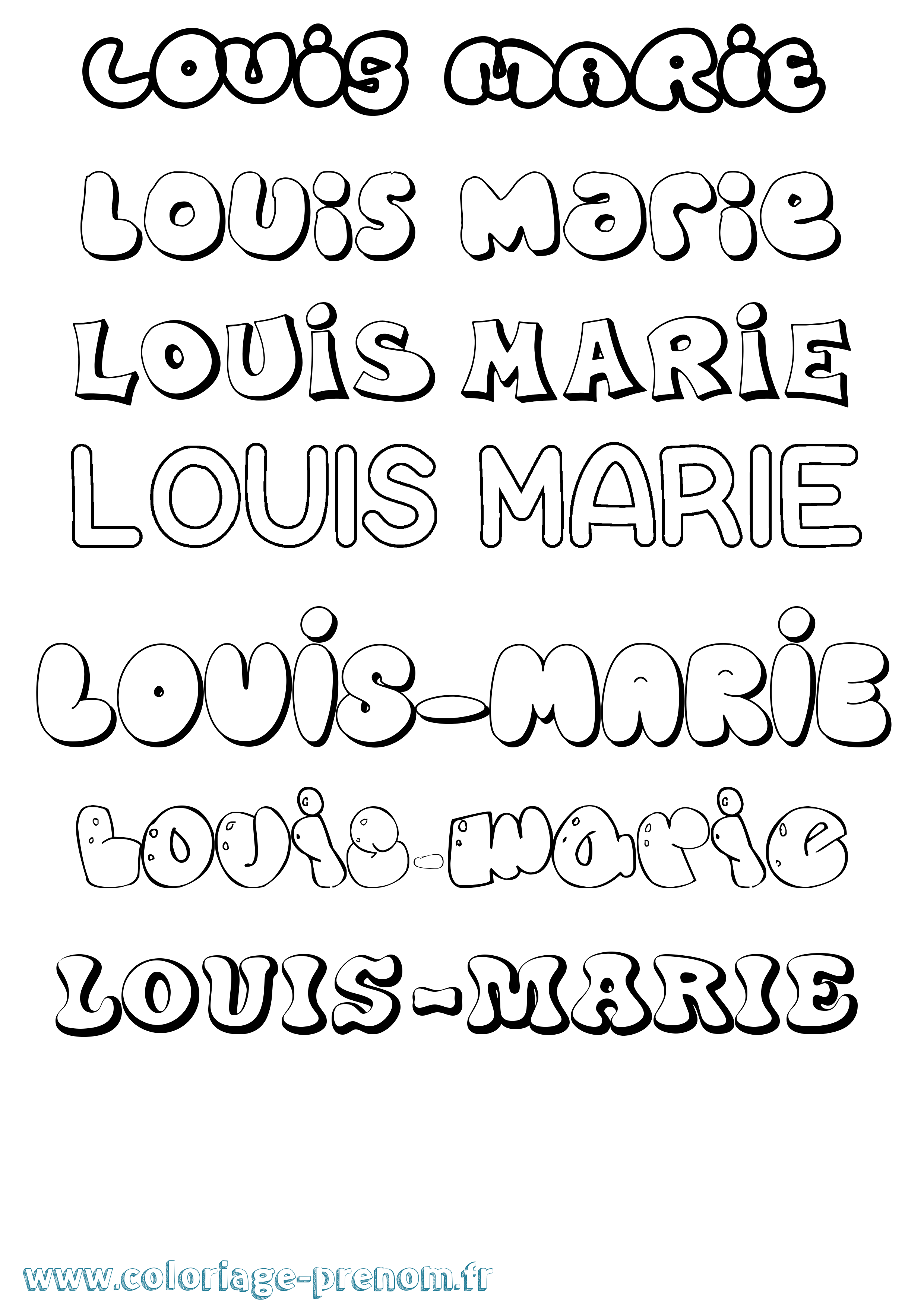 Coloriage Louis-Marie Coloriage prénom Louis-Marie