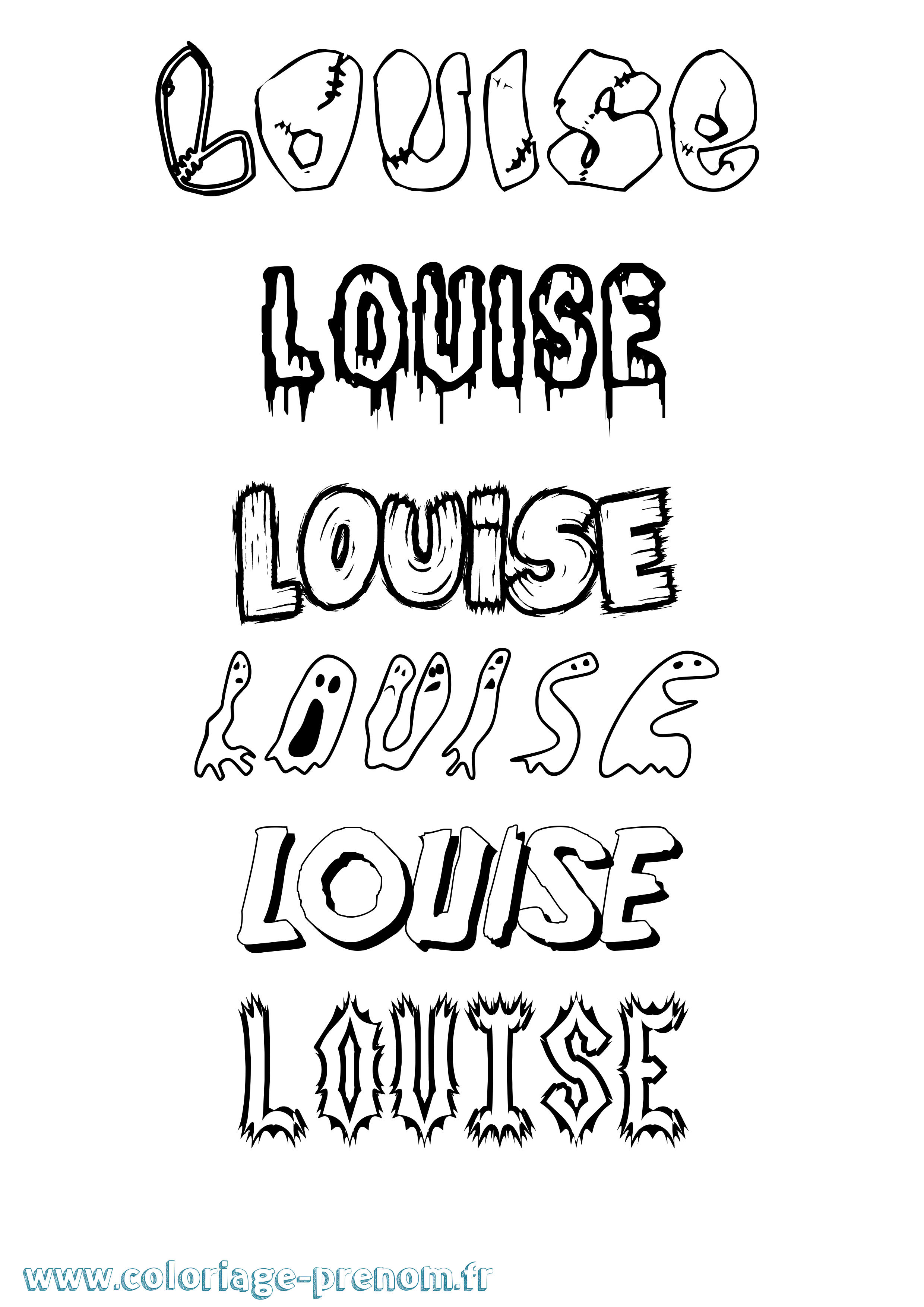 Coloriage prénom Louise